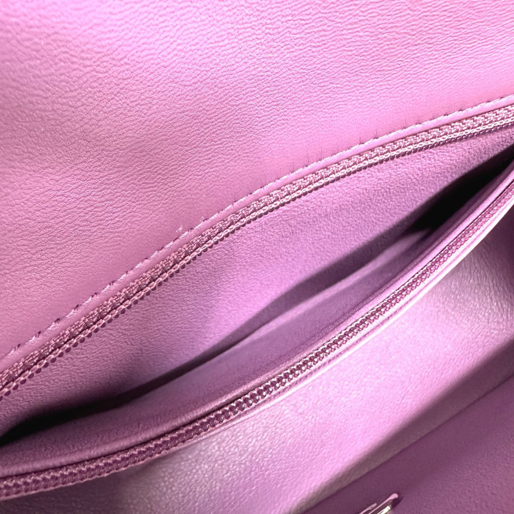 Chanel Purple Leather Shoulder Bag