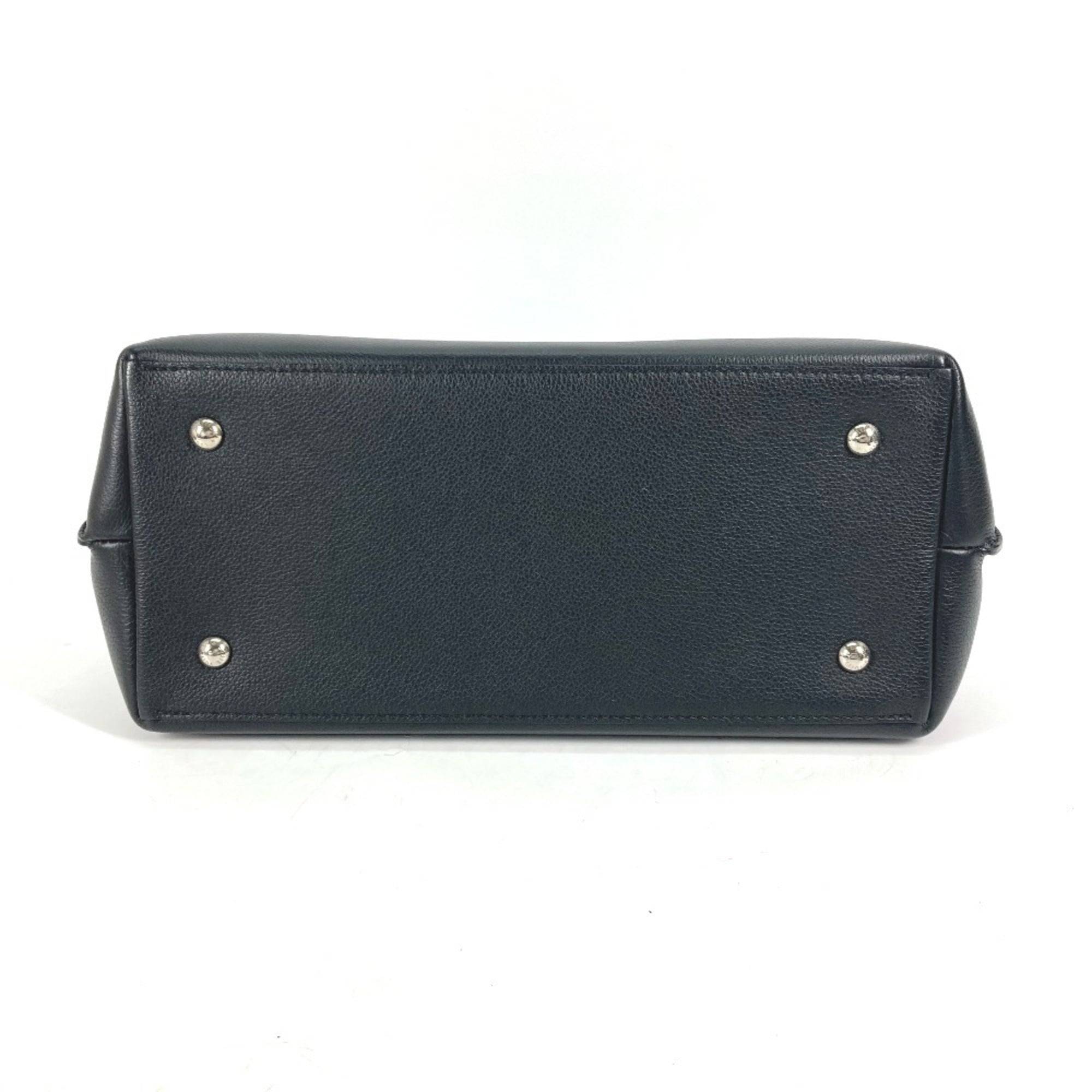 Louis Vuitton Black Noir Leather Handbag Tote Bag