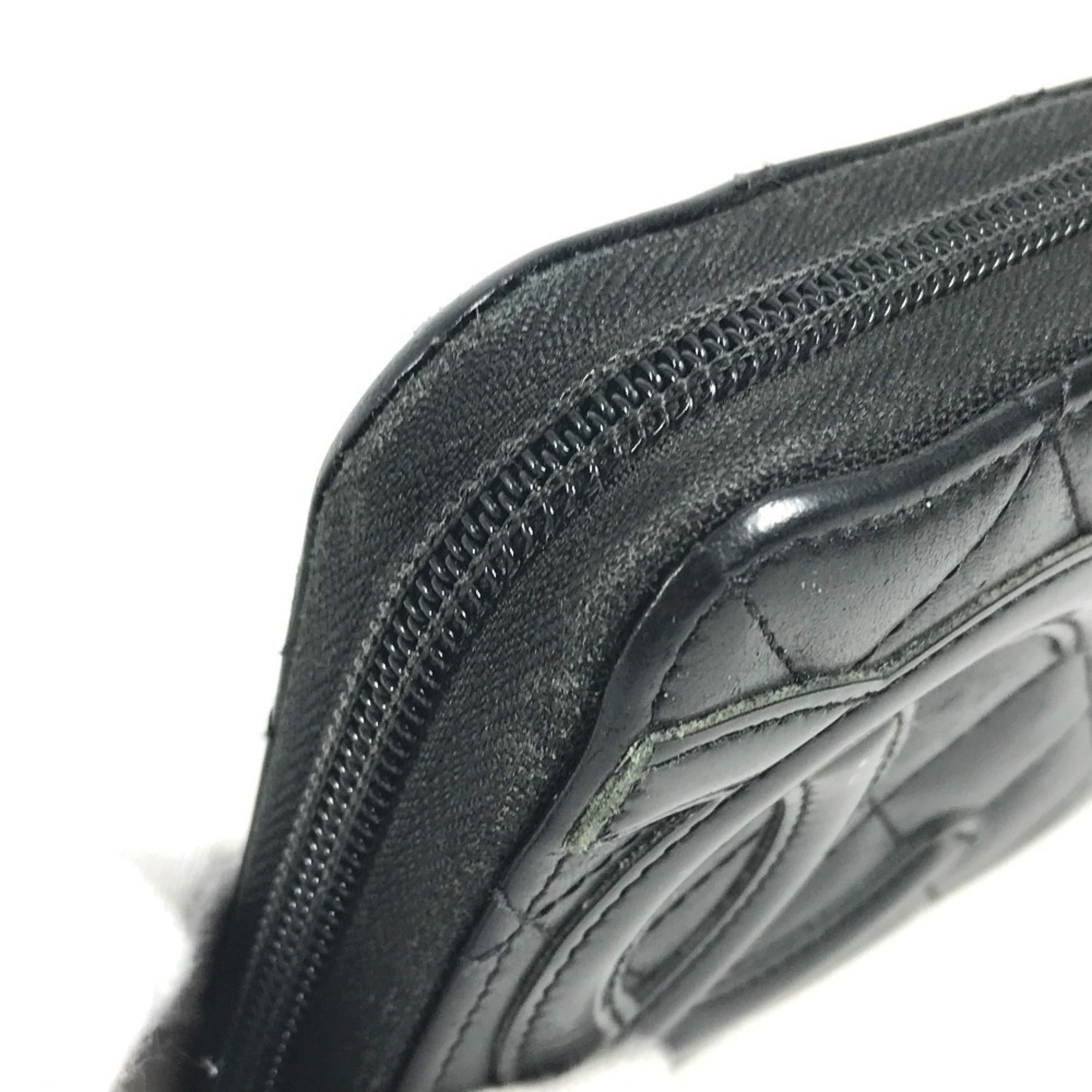 Chanel Cambon Black Leather Long Wallet (Bi-Fold)