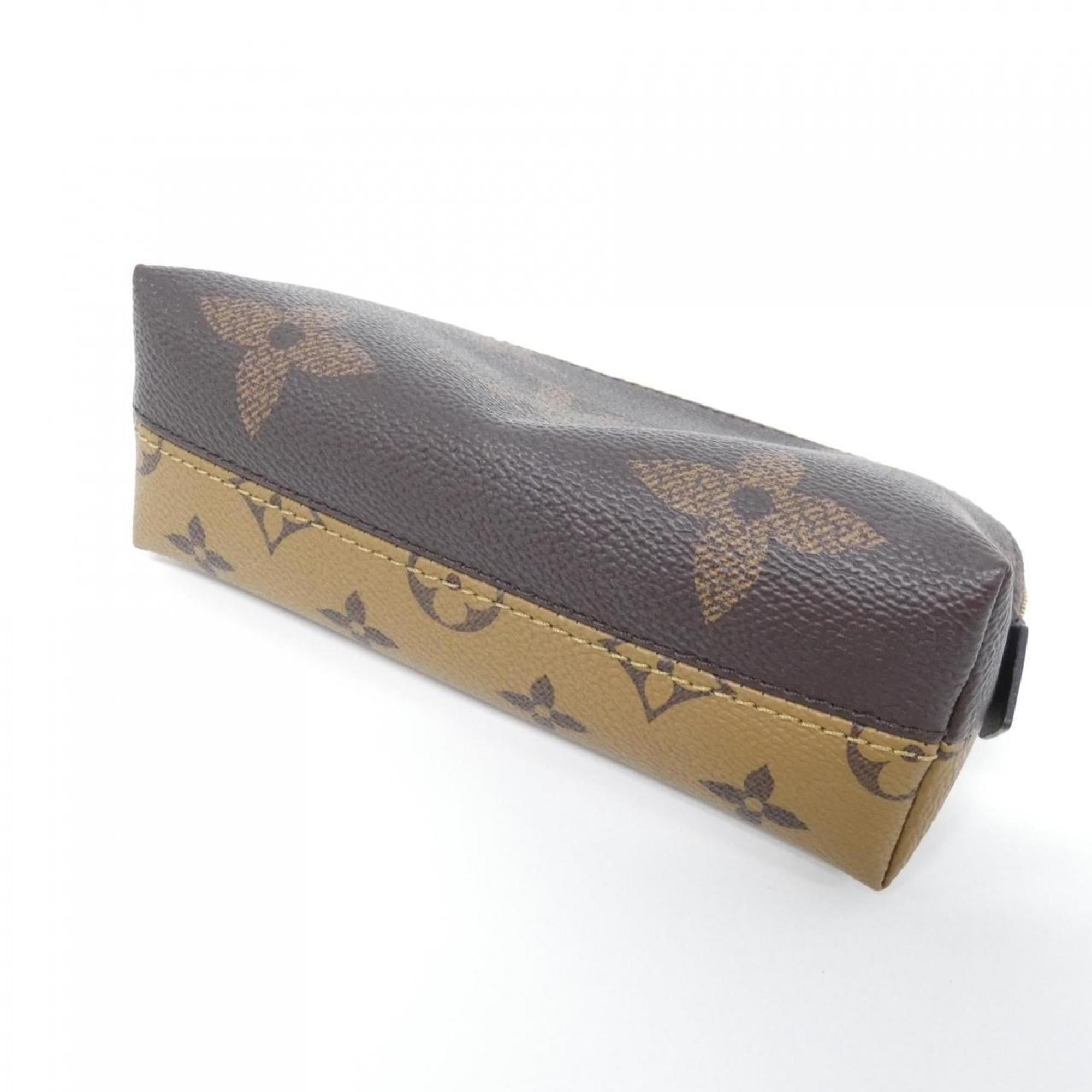 Louis Vuitton Marron Coated Canvas Pouch