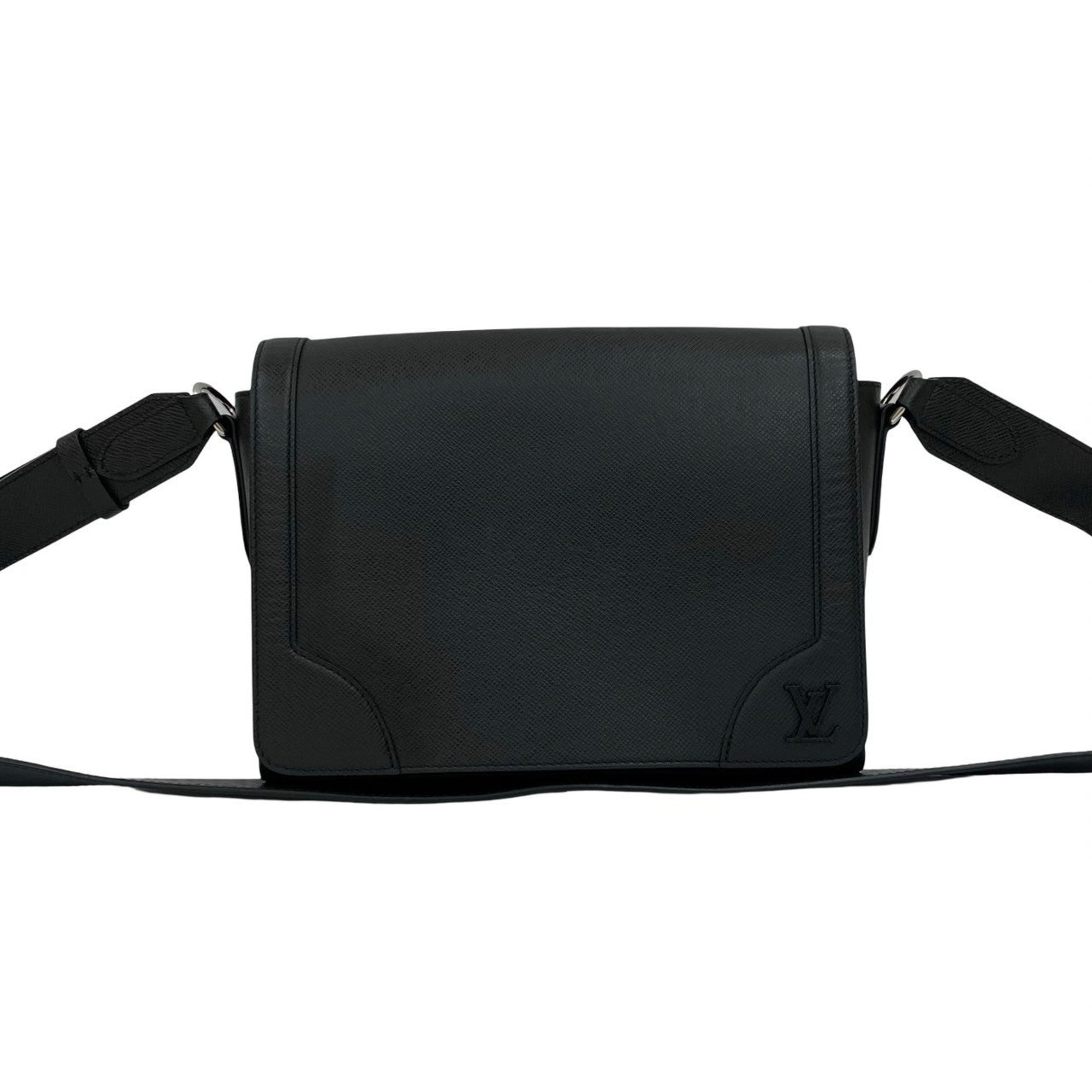 Louis Vuitton Black Leather Shoulder Bag
