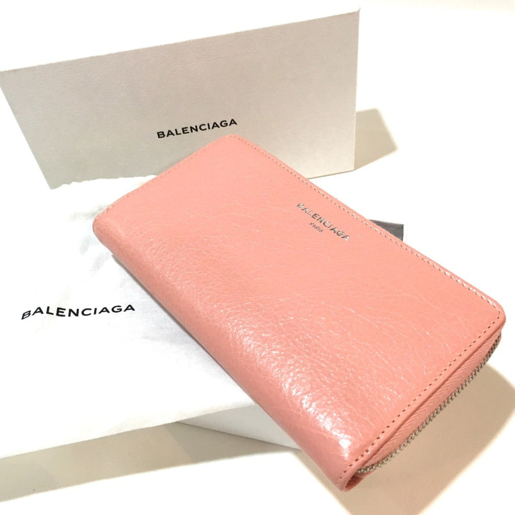 Balenciaga Beige Leather Long Wallet (Bi-Fold)