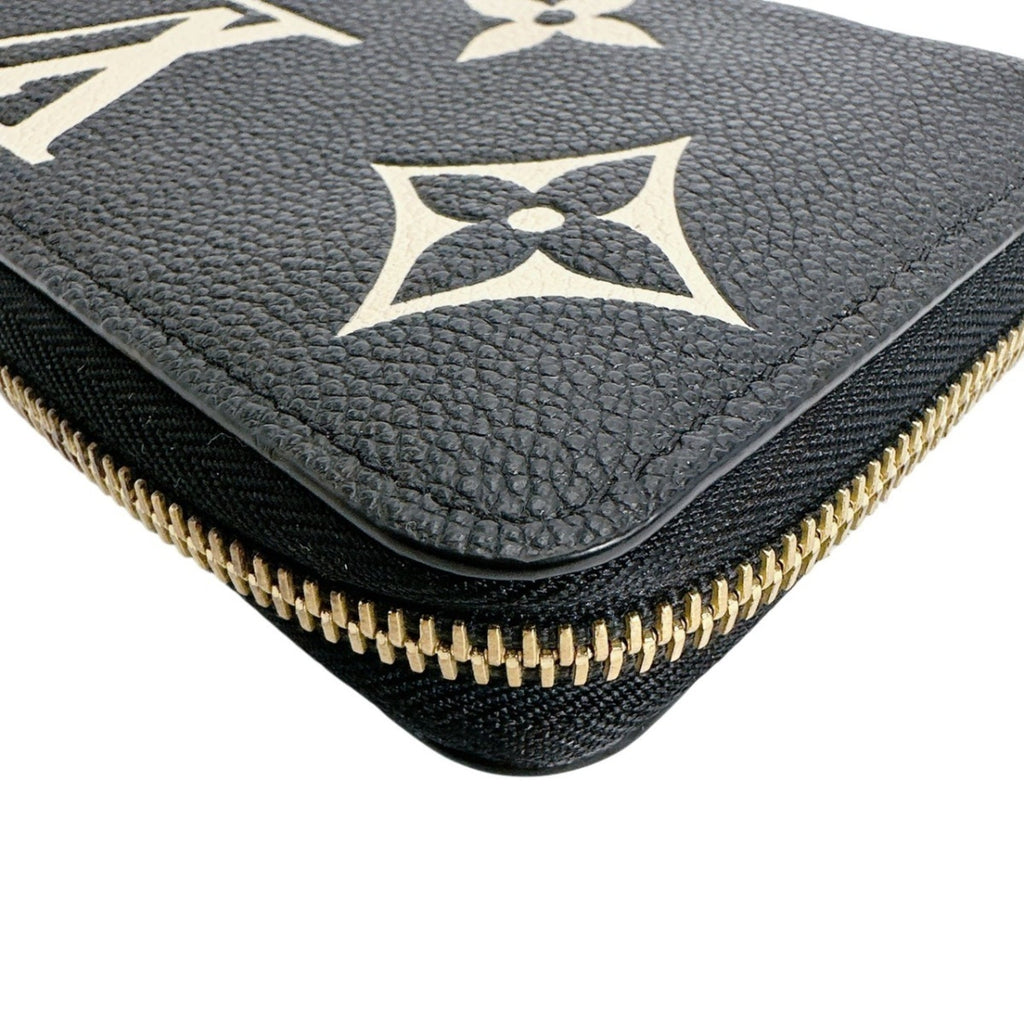 Louis Vuitton Beige Black Monogram Empreinte Long Wallet