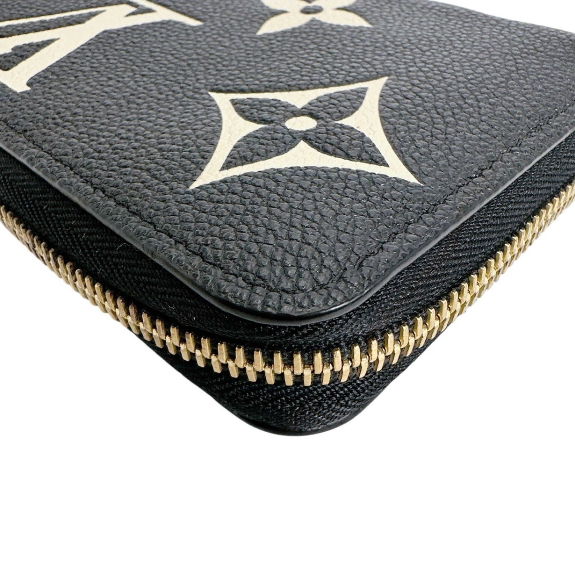 Louis Vuitton Beige Black Monogram Empreinte Long Wallet