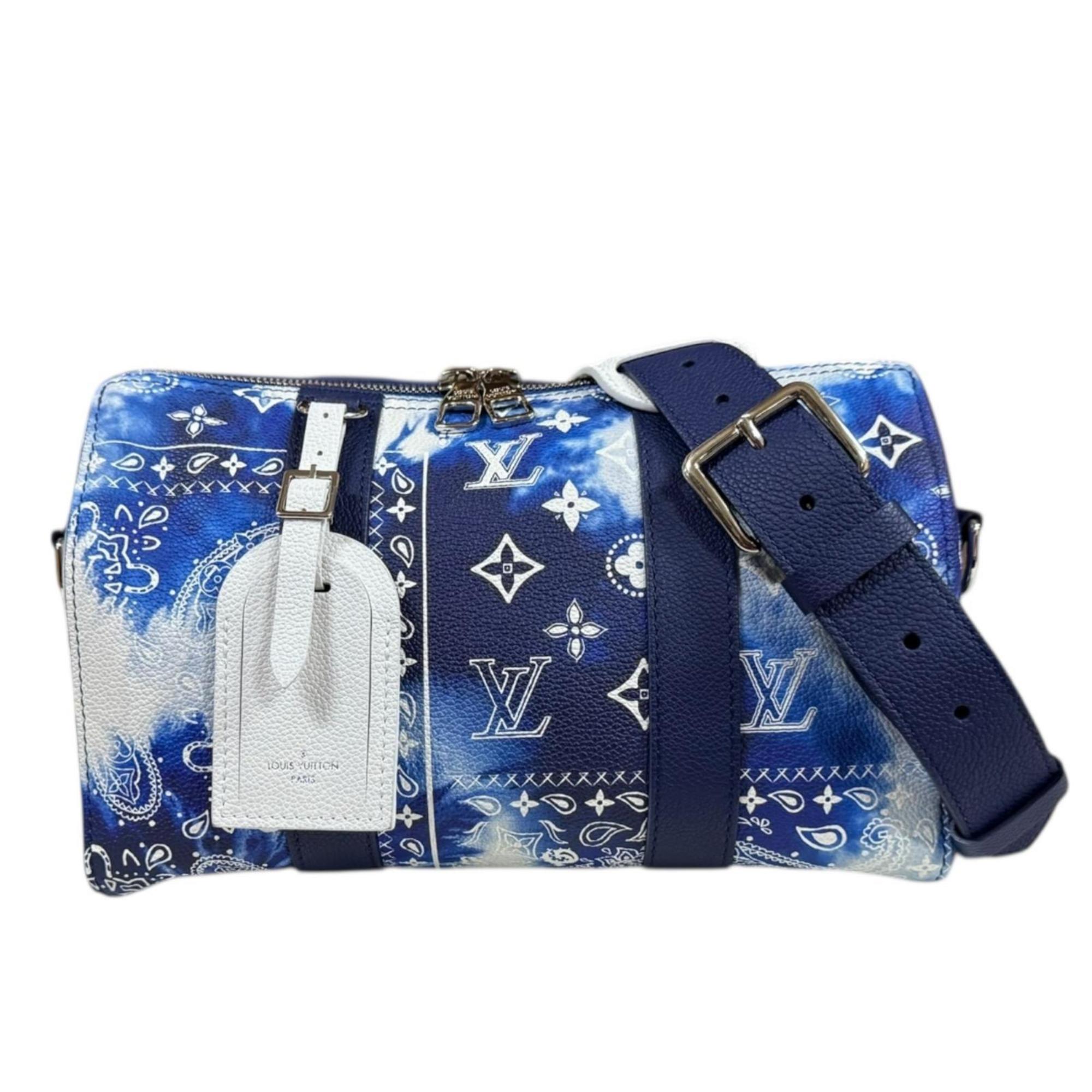 Louis Vuitton Blue White Monogram Shoulder Bag
