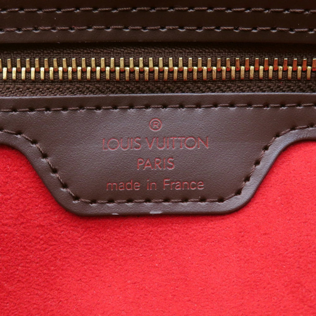 Louis Vuitton Damier Damier Canvas Ebene Red Color Handbag Shoulder Bag Tote Bag