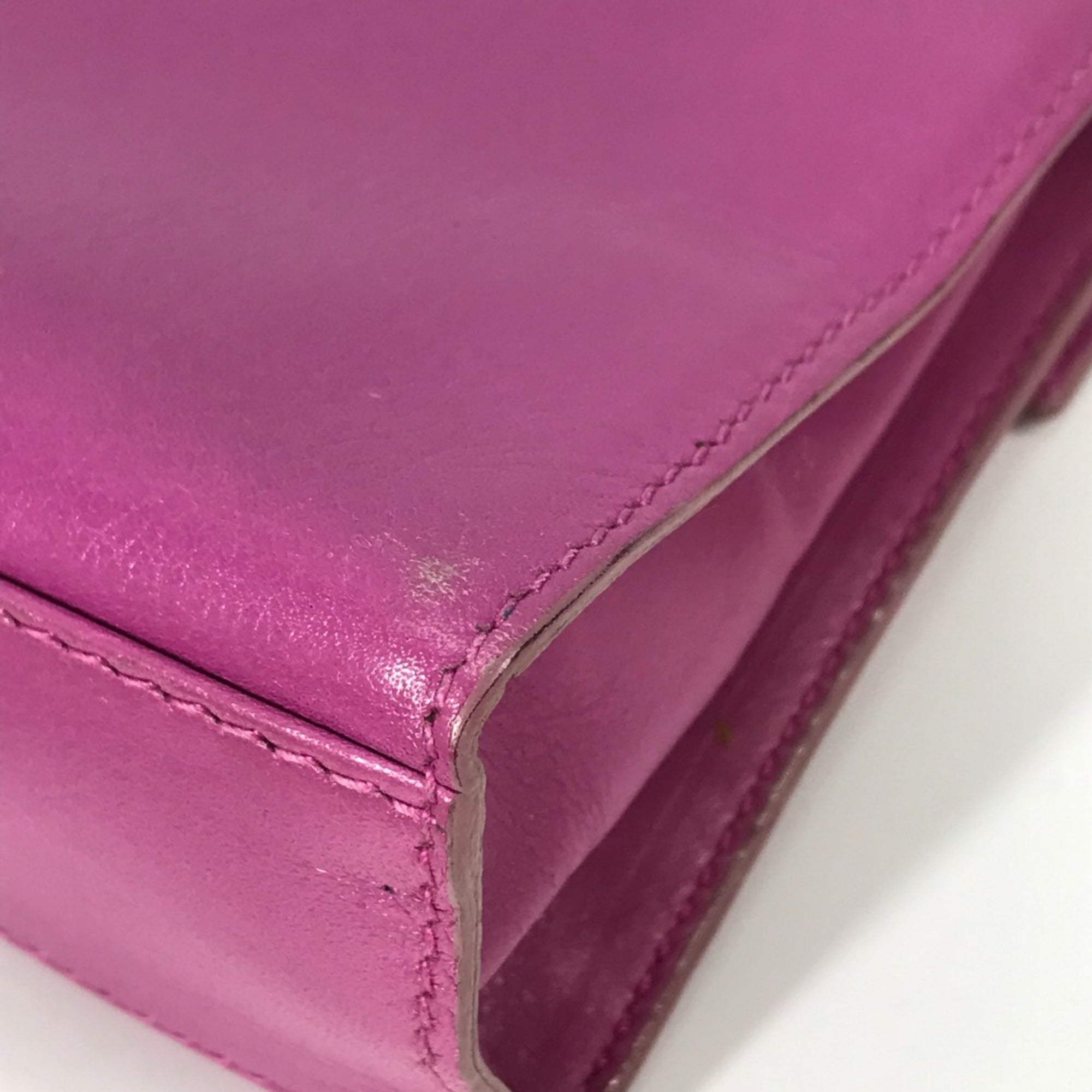 Celine Purple Leather Handbag