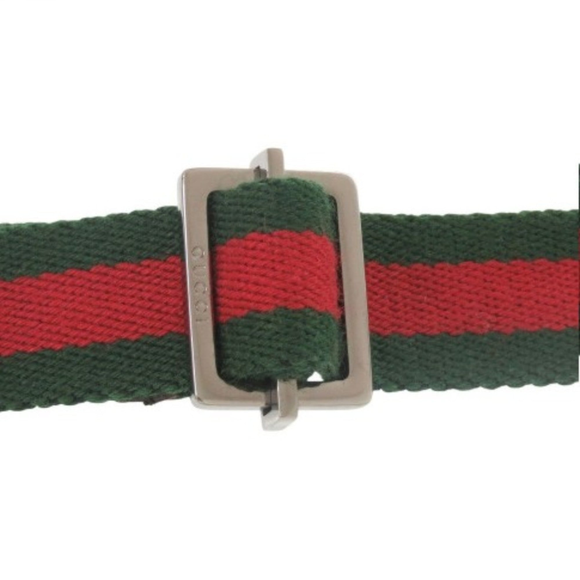 Gucci Brown Green Red Color Gg Canvas Leather Messenger Bag Sling Bag (Pre-Owned)