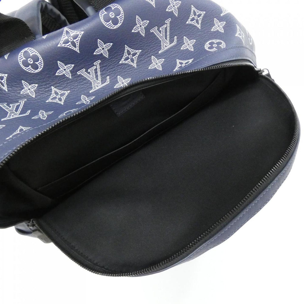 Louis Vuitton Monogram Shadow Black Navy Leather Backpack