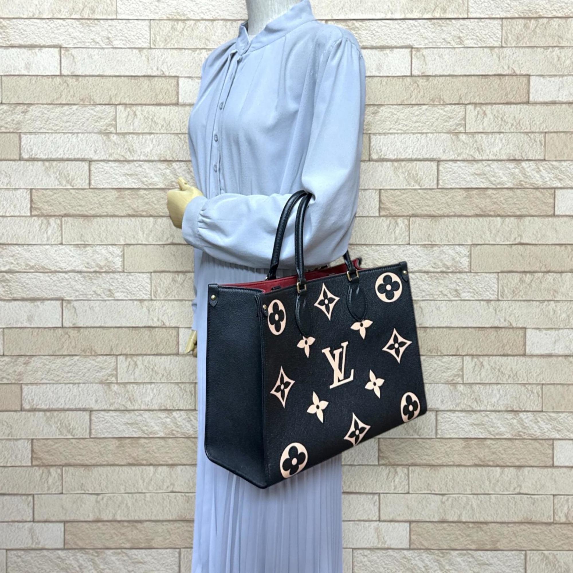 Louis Vuitton Beige Black Monogram Empreinte Shoulder Bag