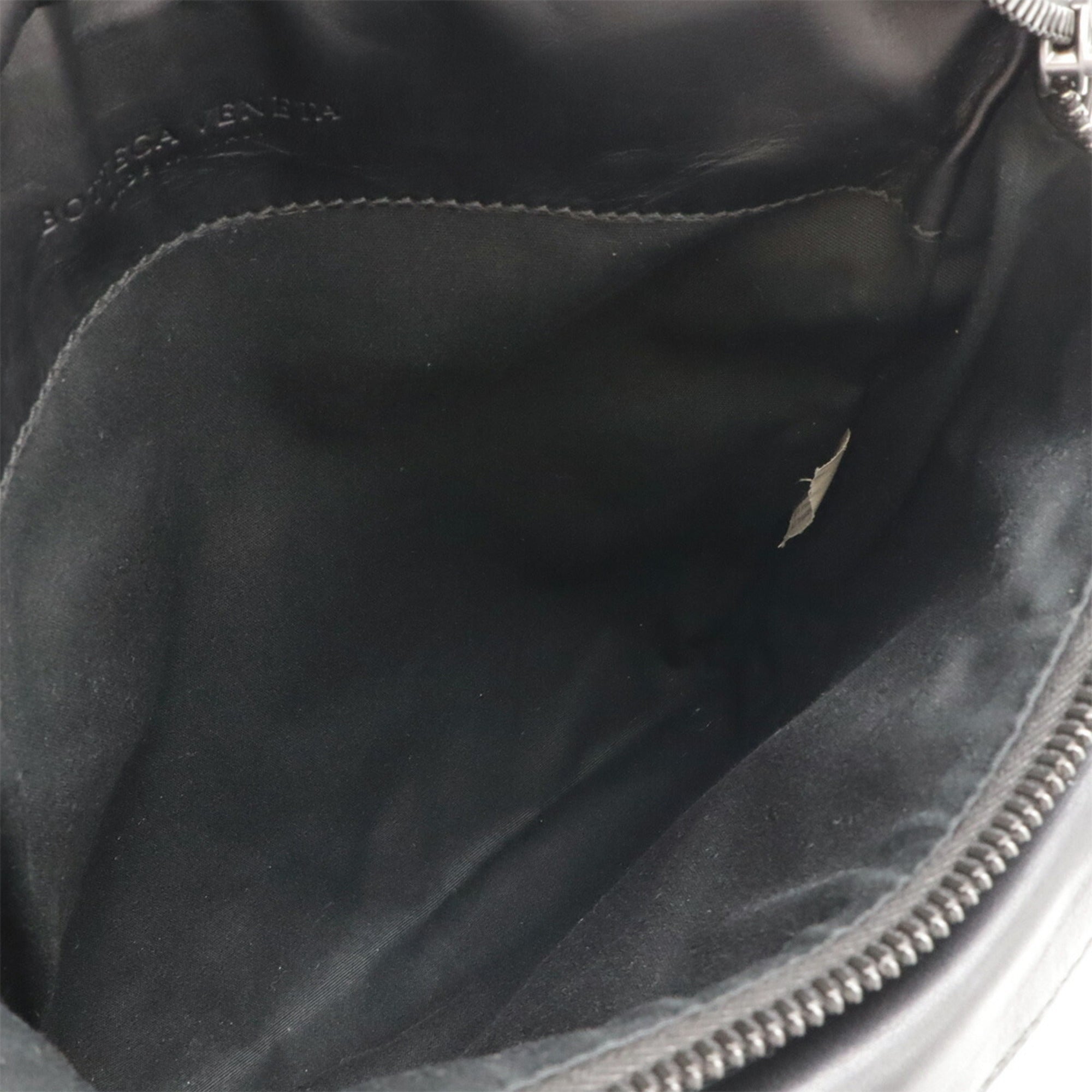 Bottega Veneta Black Leather Fanny Pack