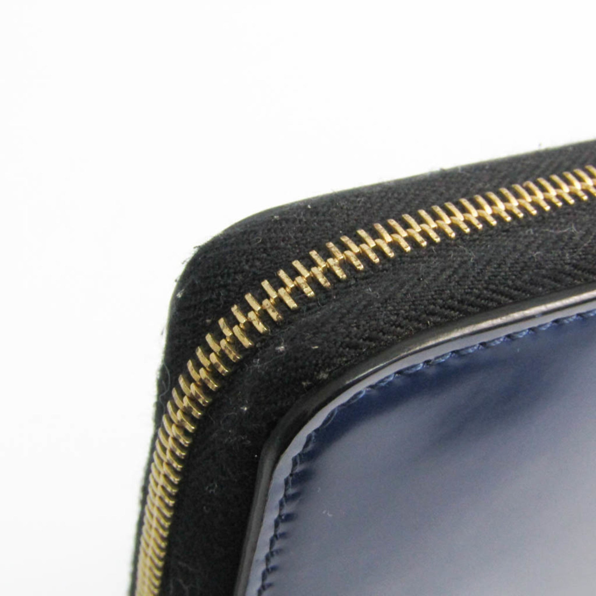 Celine Navy Leather Long Wallet (Bi-Fold)