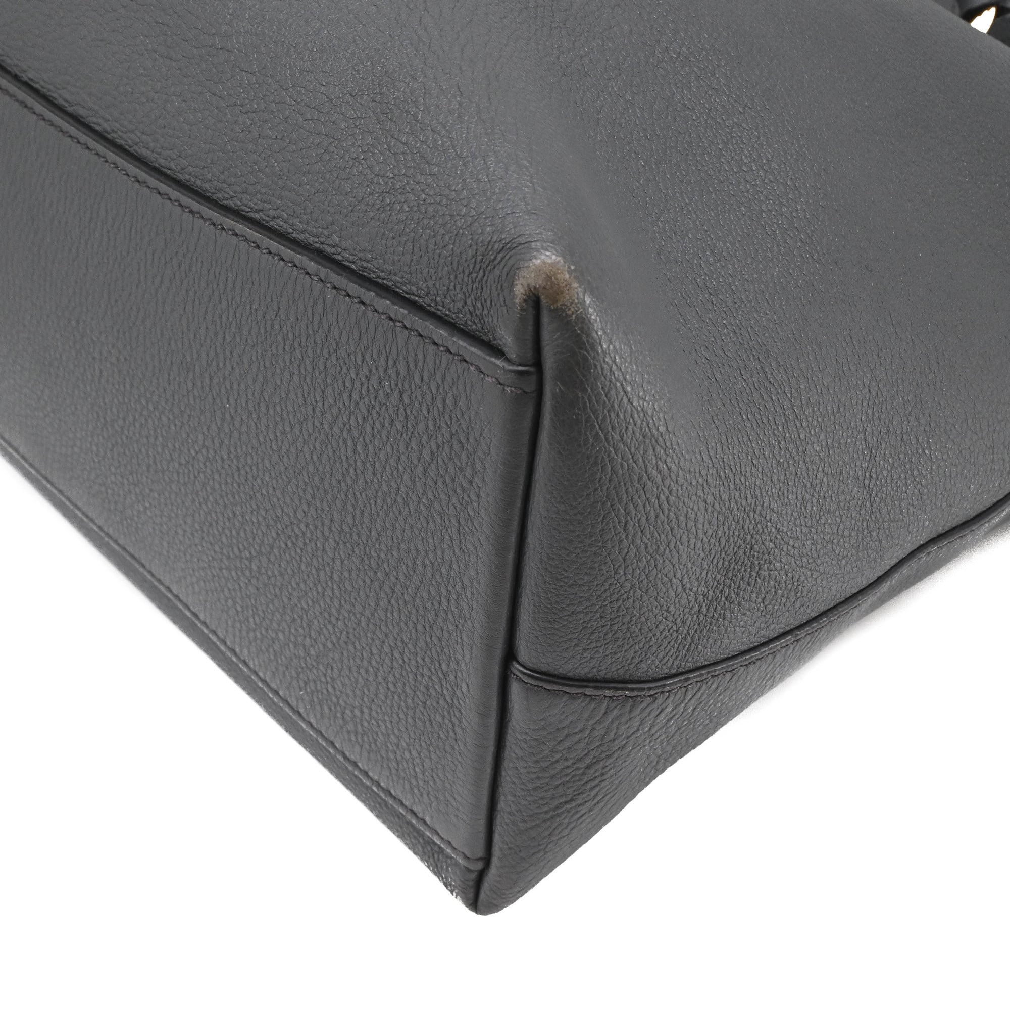 Prada Gray Leather Handbag