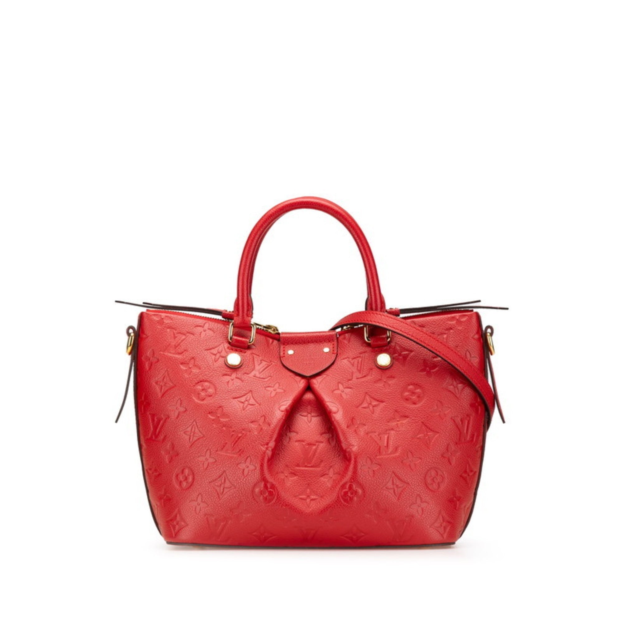 Louis Vuitton Cerise Red Color Leather Handbag Shoulder Bag