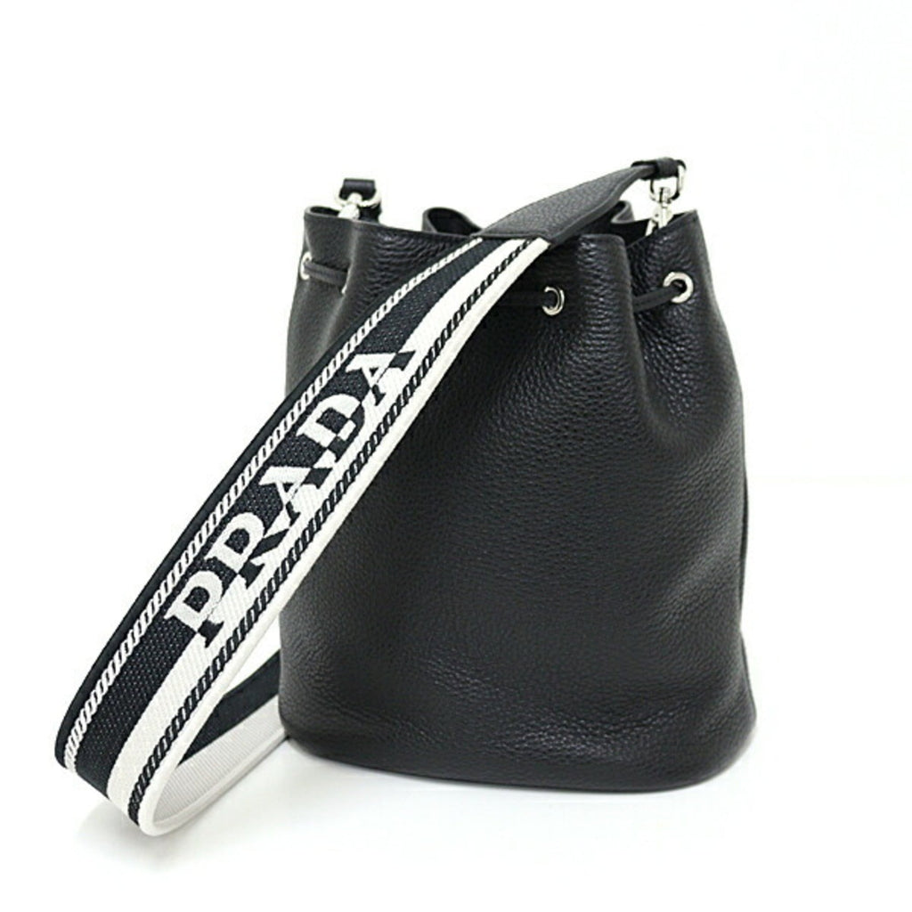 Prada Black Nero Leather Shoulder Bag