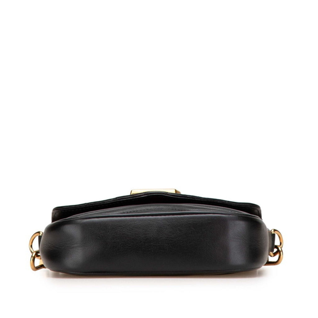 Louis Vuitton Black Noir Leather Pochette Shoulder Bag