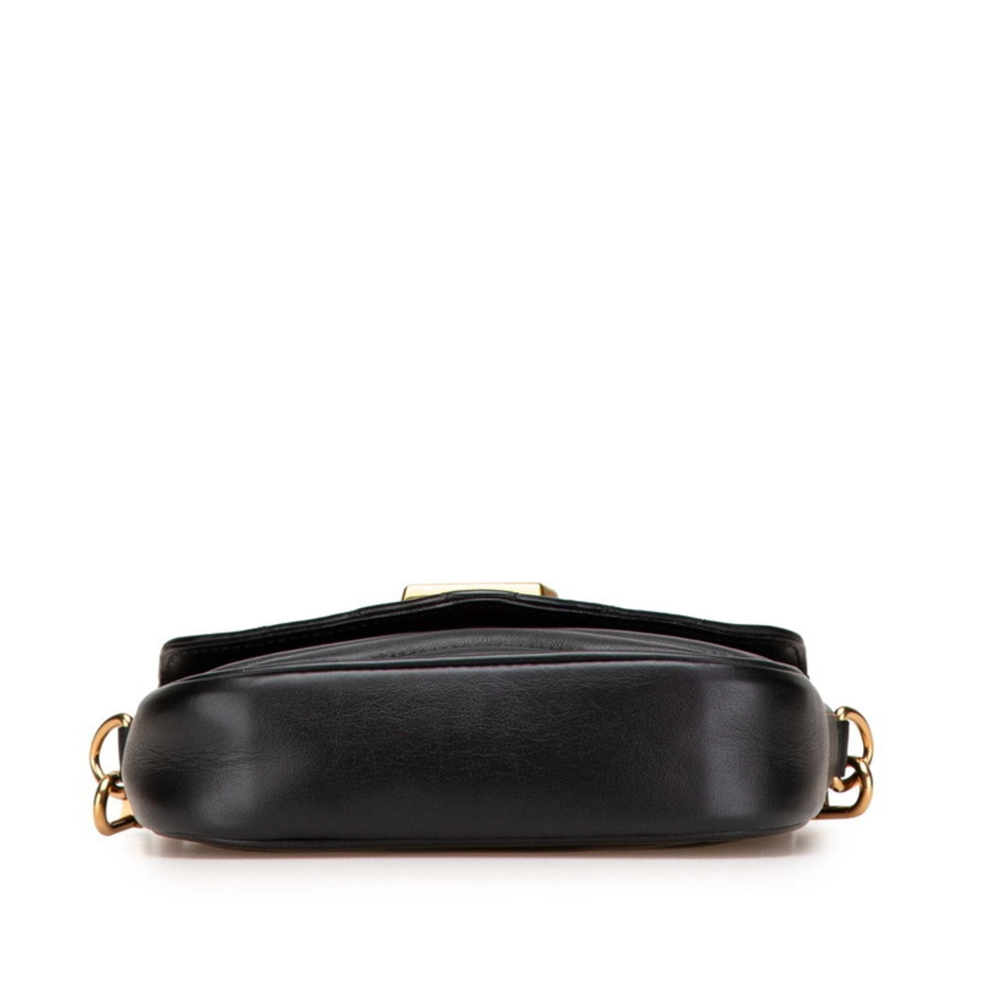 Louis Vuitton Black Noir Leather Pochette Shoulder Bag