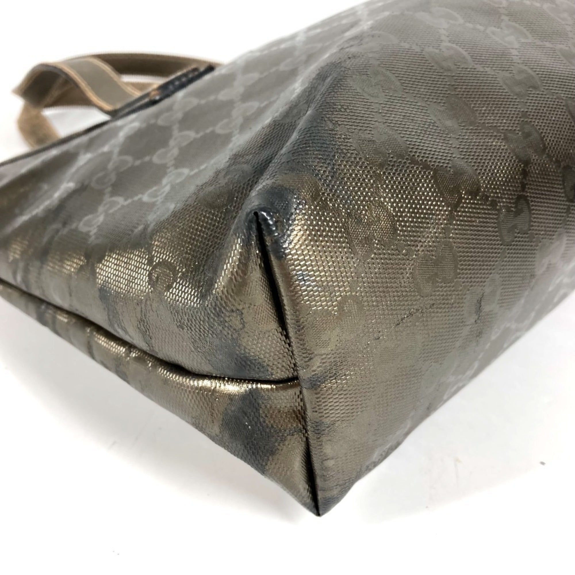 Gucci Metallic Brown Gg Imprimé Shoulder Bag Tote Bag (Pre-Owned)
