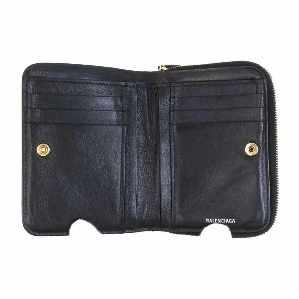 Balenciaga Black Leather Wallet (Bi-Fold)