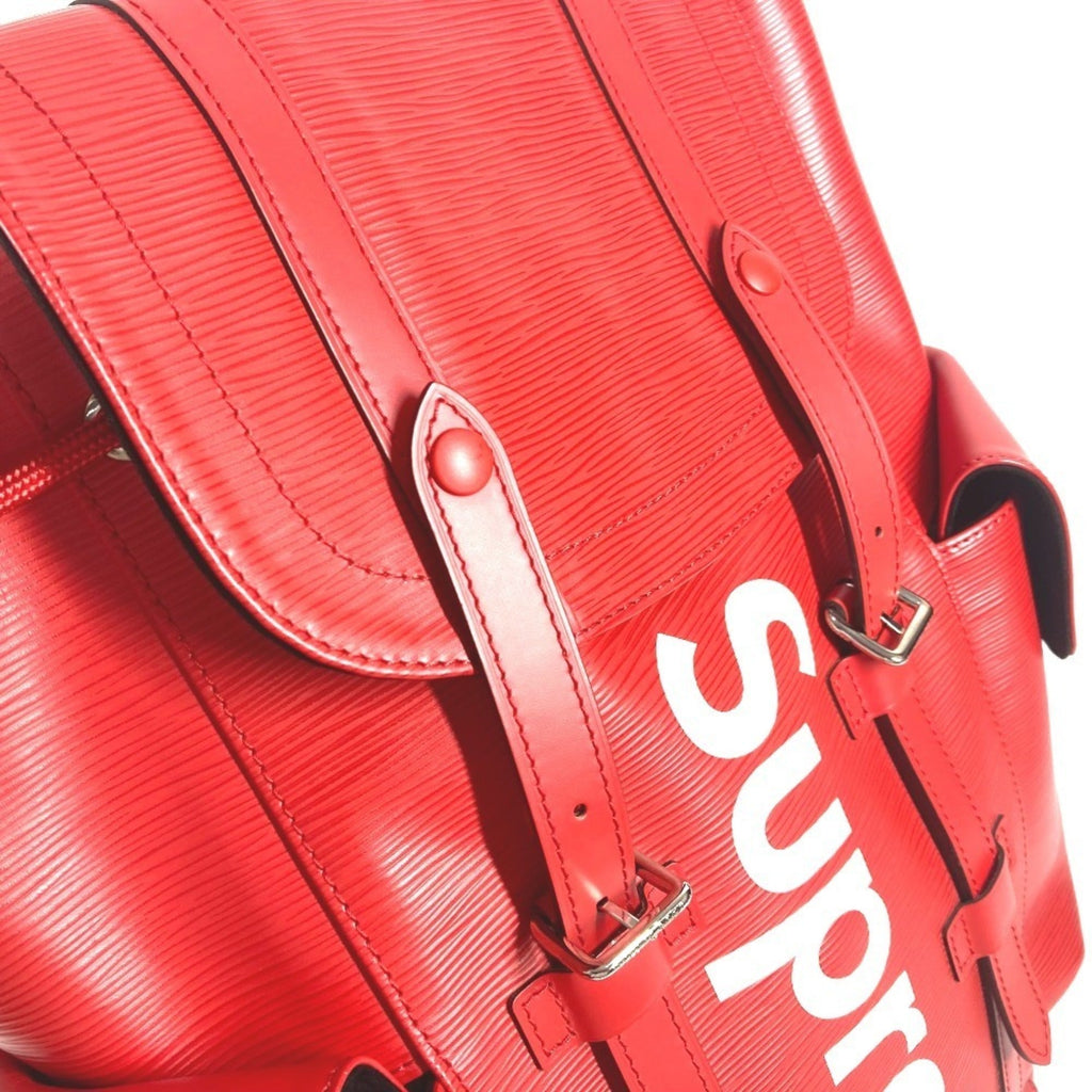 Louis Vuitton Epi Red Color White Epi Leather Backpack