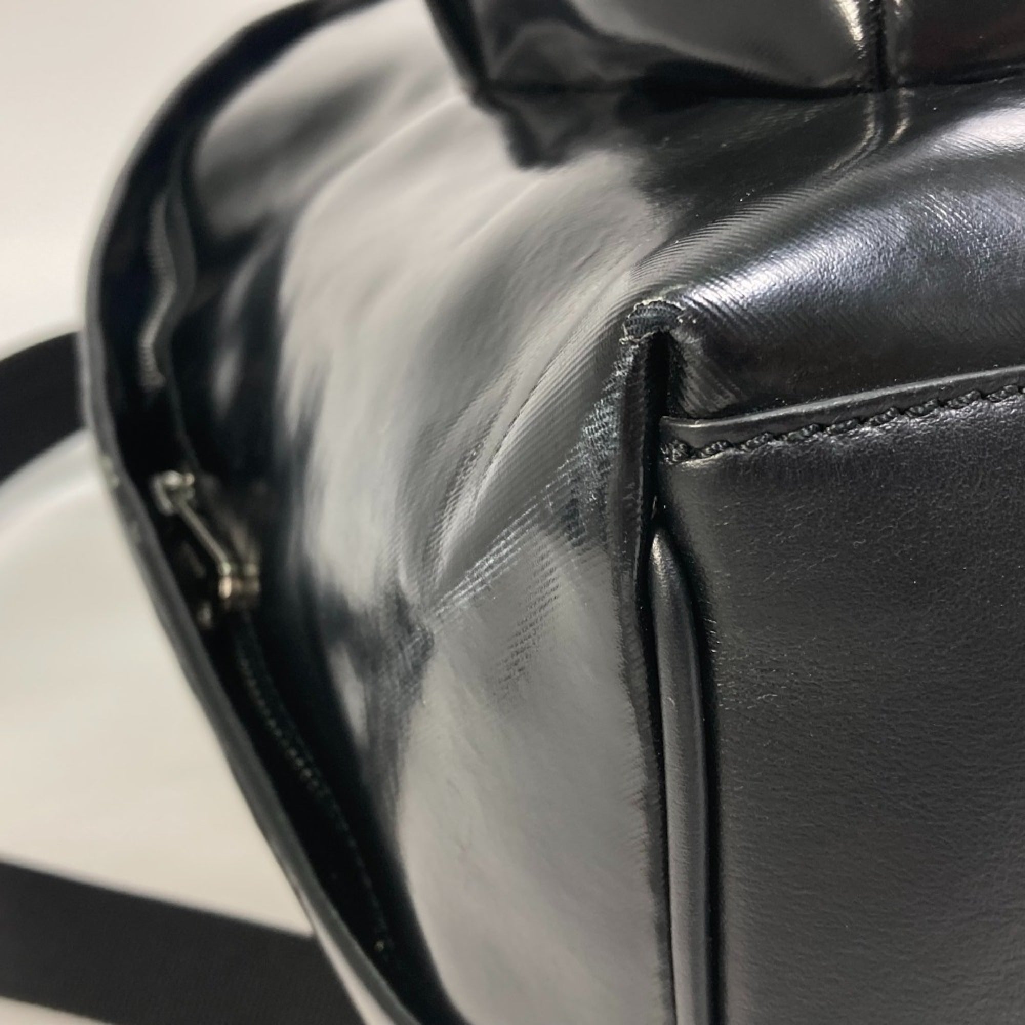 Burberry Black White Coated Canvas Backpack
