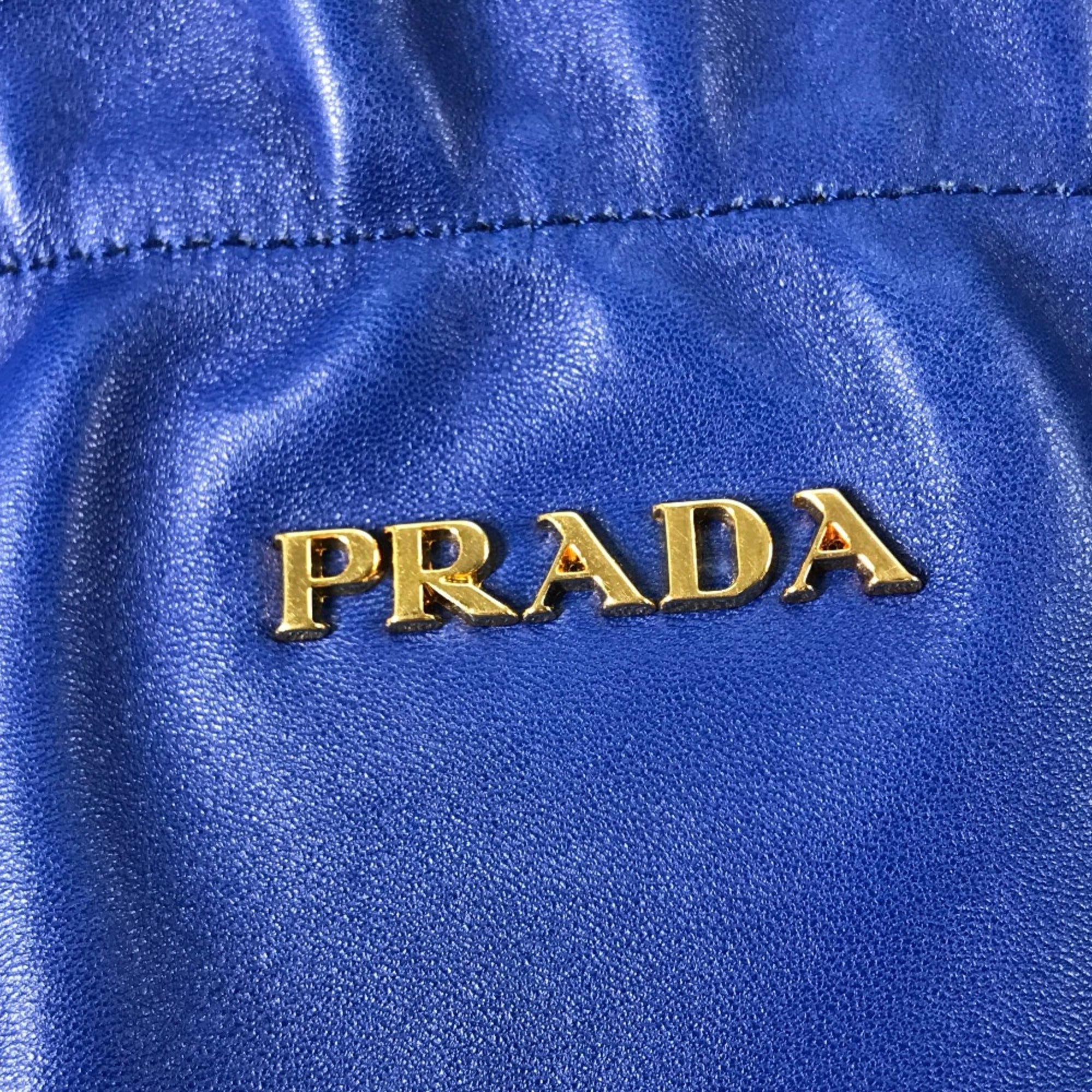 Prada Blue Leather Handbag