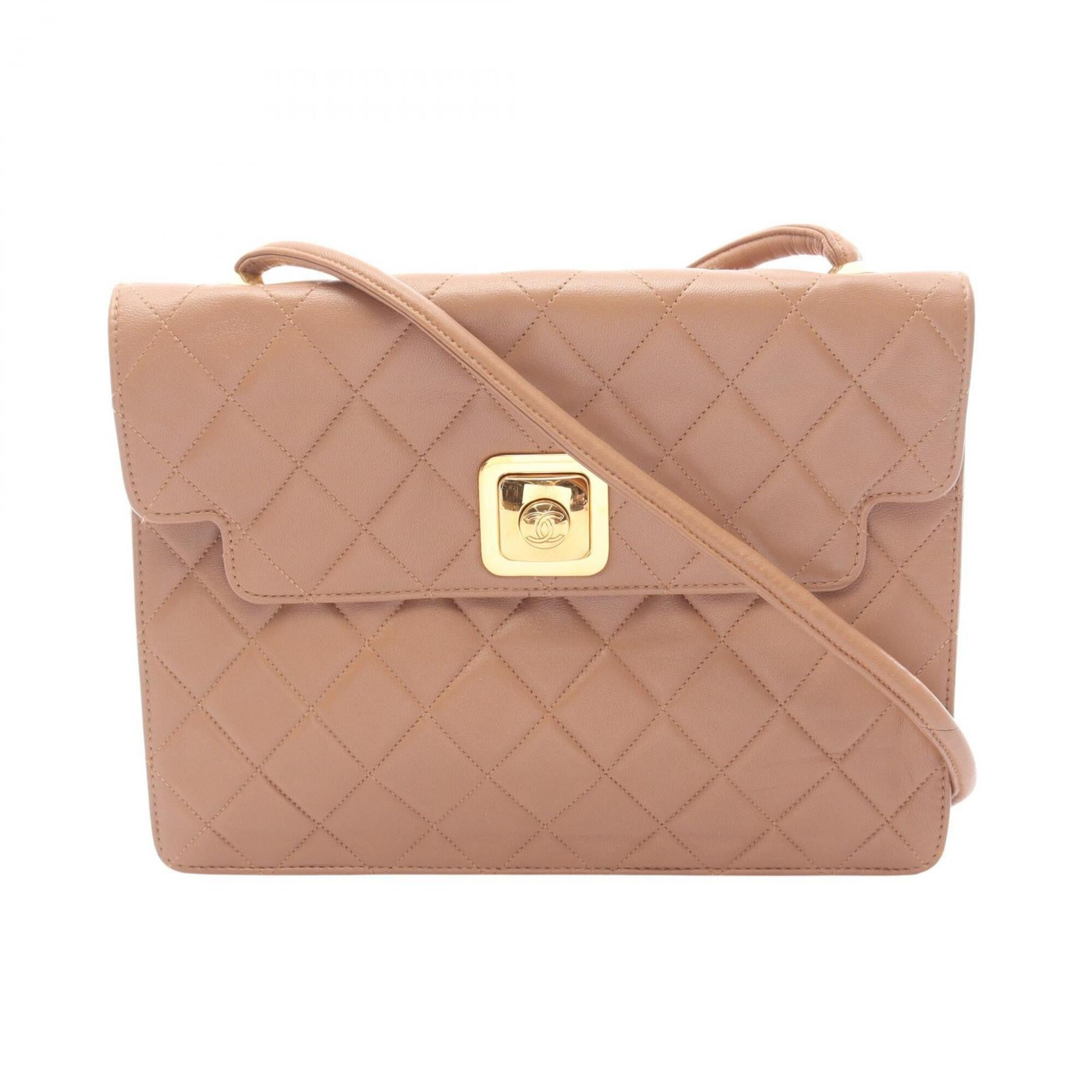 Chanel Brown Leather Handbag Shoulder Bag