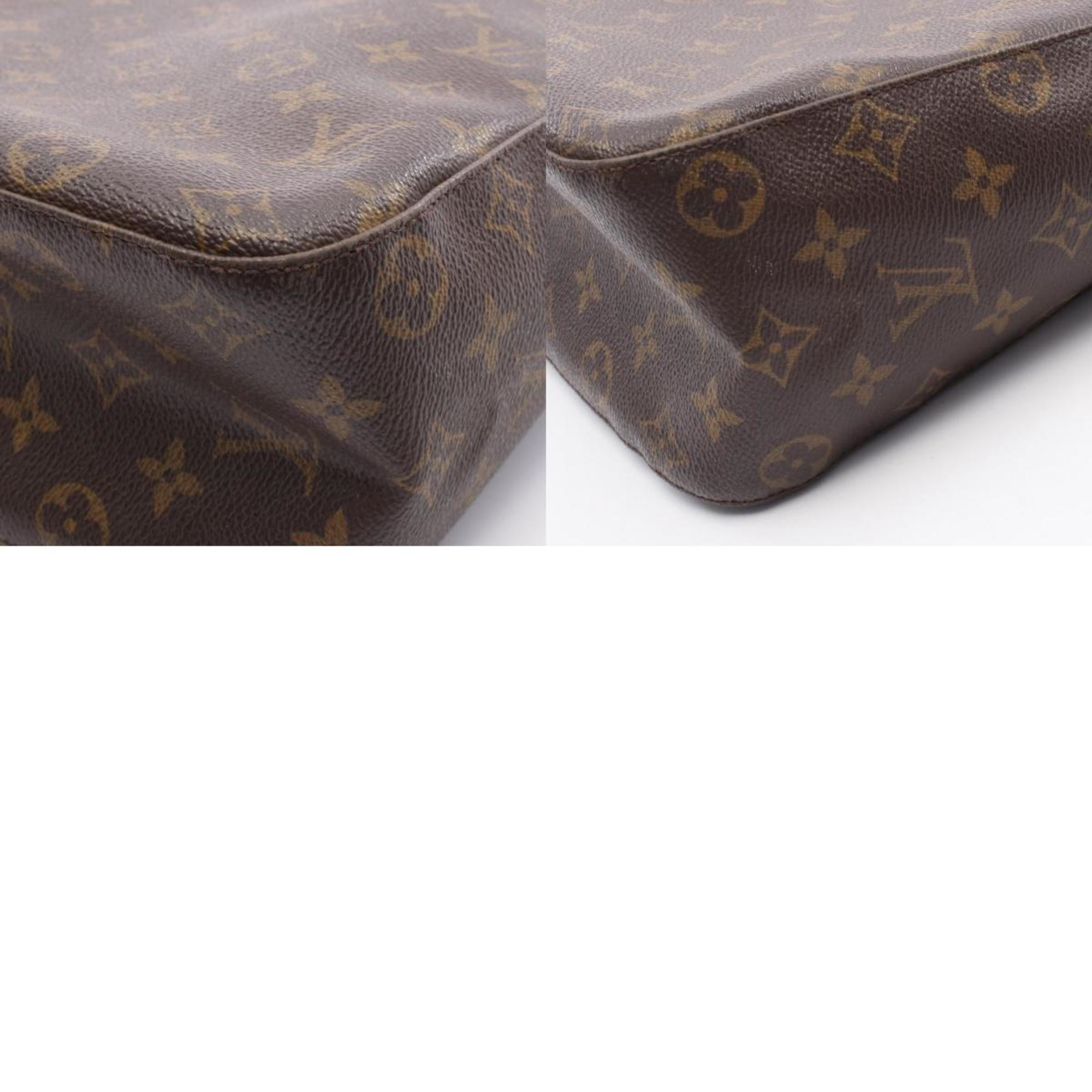 Louis Vuitton Monogram Brown Coated Canvas Leather Shoulder Bag
