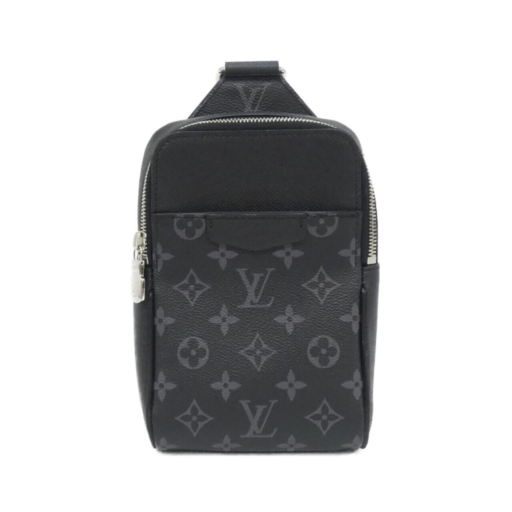 Louis Vuitton Taigarama Black Coated Canvas Leather Shoulder Bag