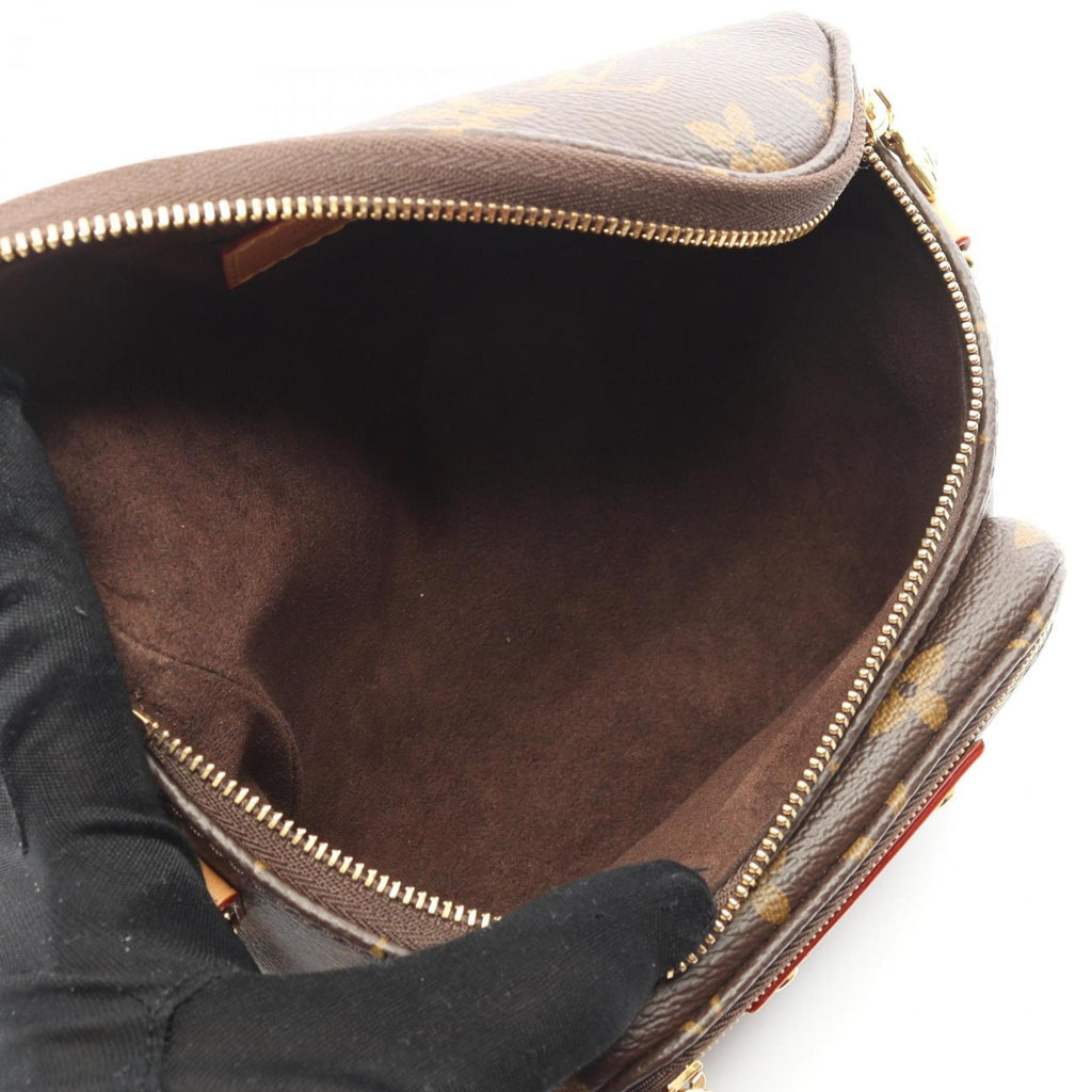 Louis Vuitton Brown Monogram Coated Canvas Leather Handbag