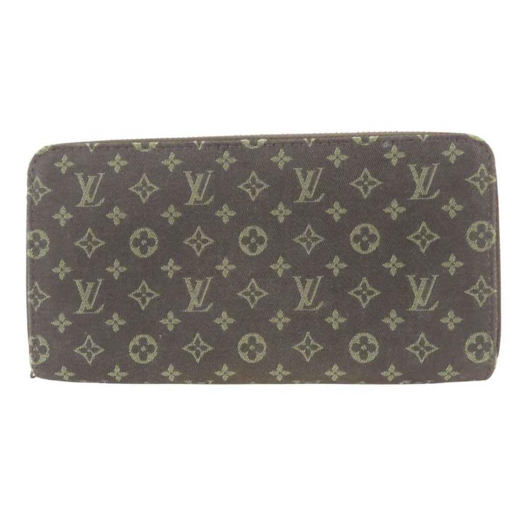 Louis Vuitton Brown Ebene Monogram Mini Lin Long Wallet