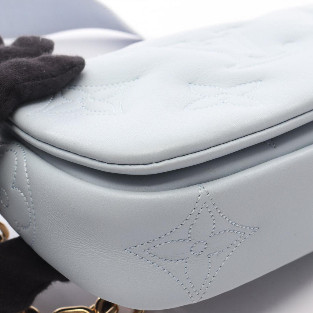 Louis Vuitton Blue Leather Shoulder Bag