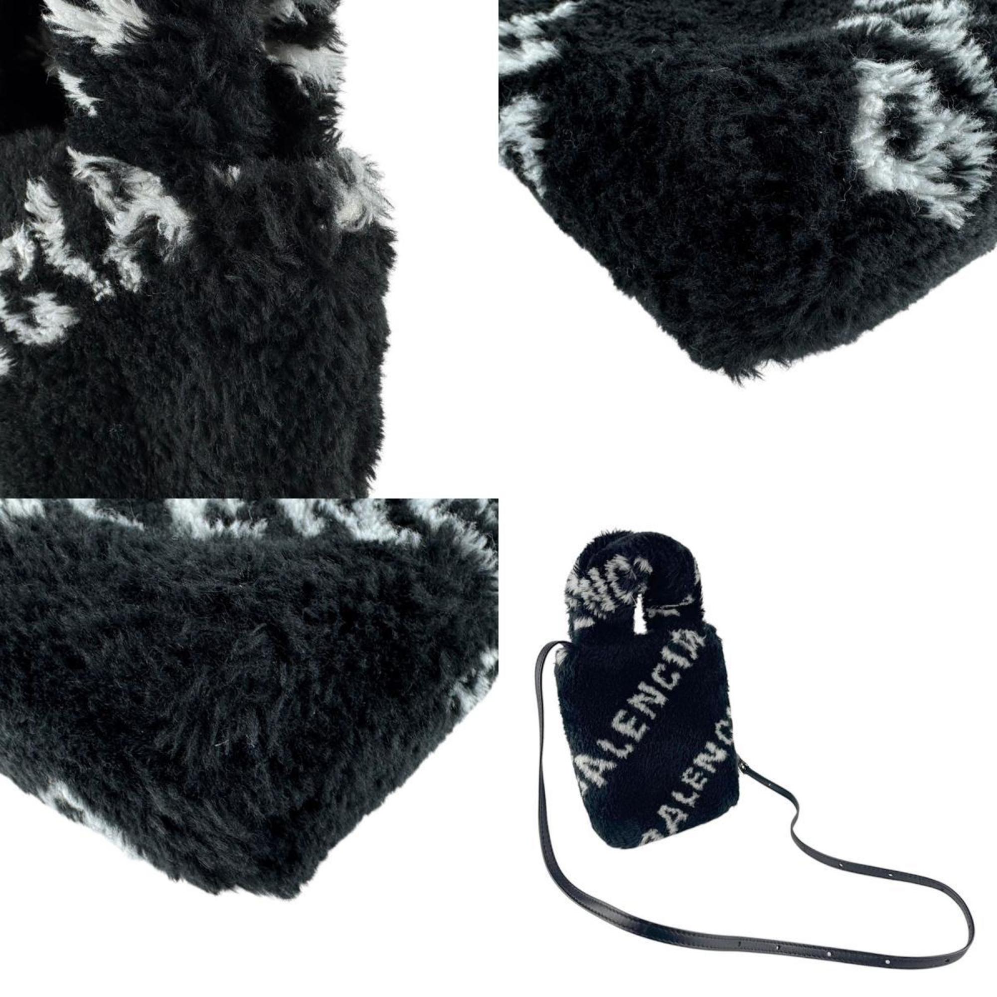 Balenciaga Black Fur Shoulder