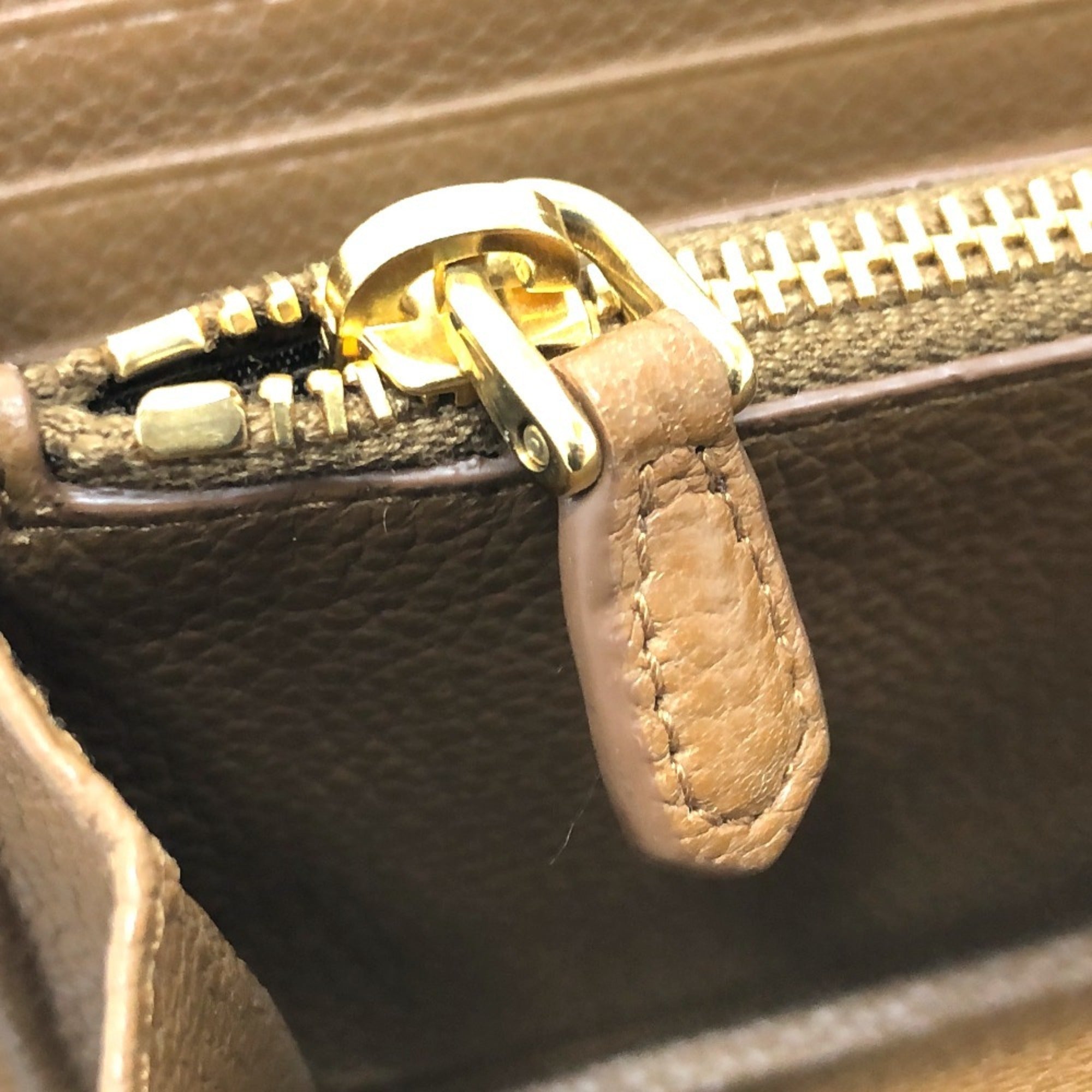 Prada Brown Leather Long Wallet (Bi-Fold)