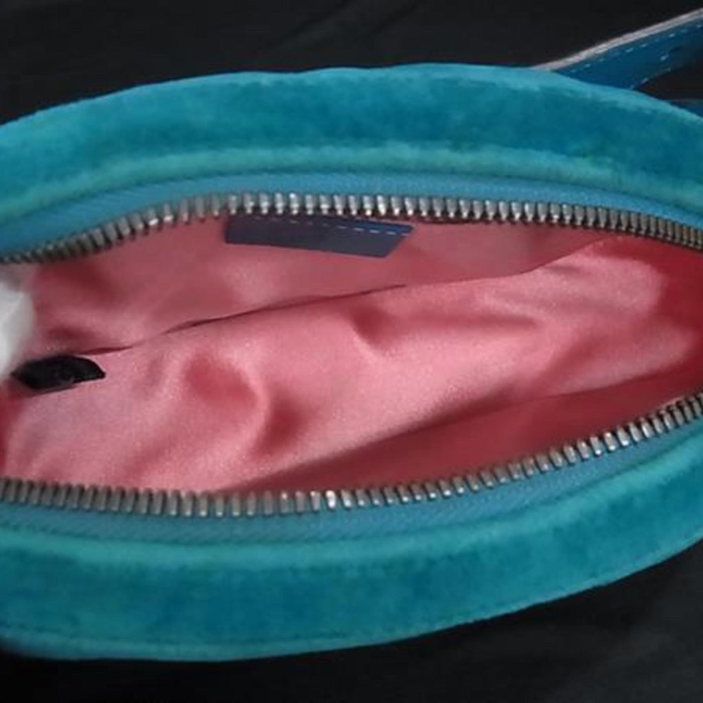 Gucci Gg Marmont Blue Velvet Fanny Pack (Pre-Owned)
