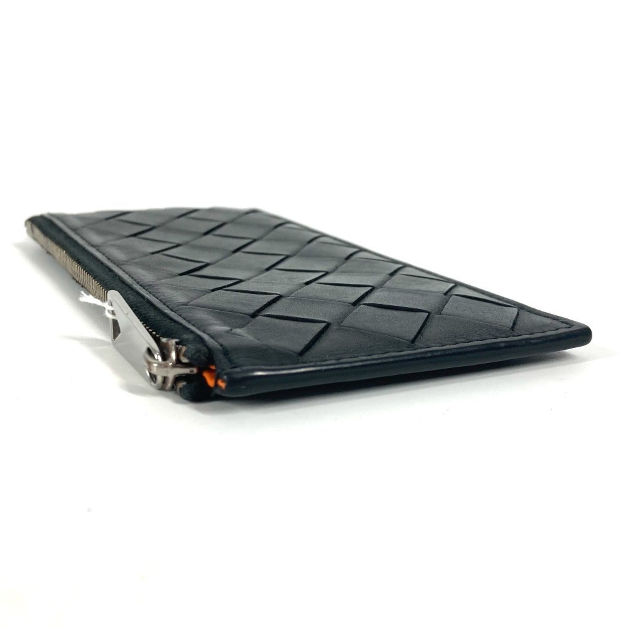 Bottega Veneta Intrecciato Black Leather Coin Purse/Coin Case