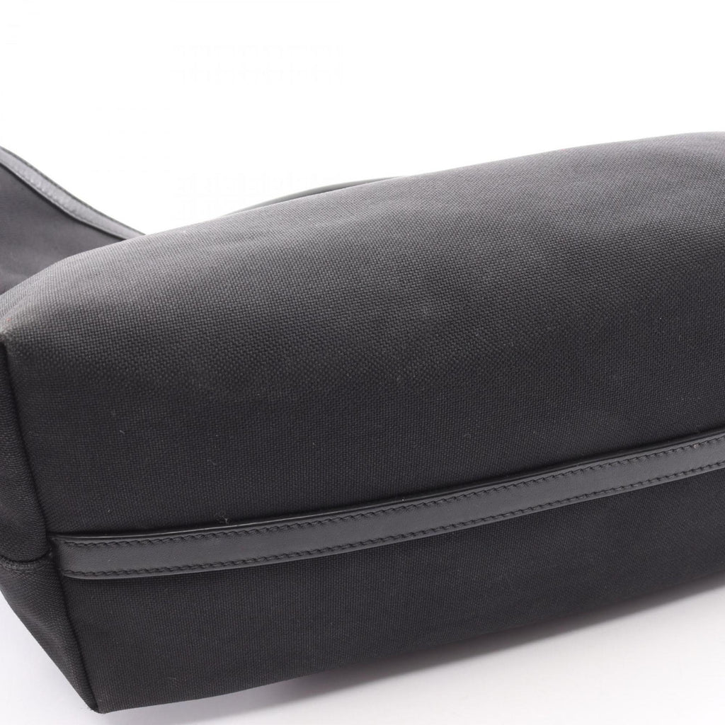 Prada Black Canvas Leather Tote Bag