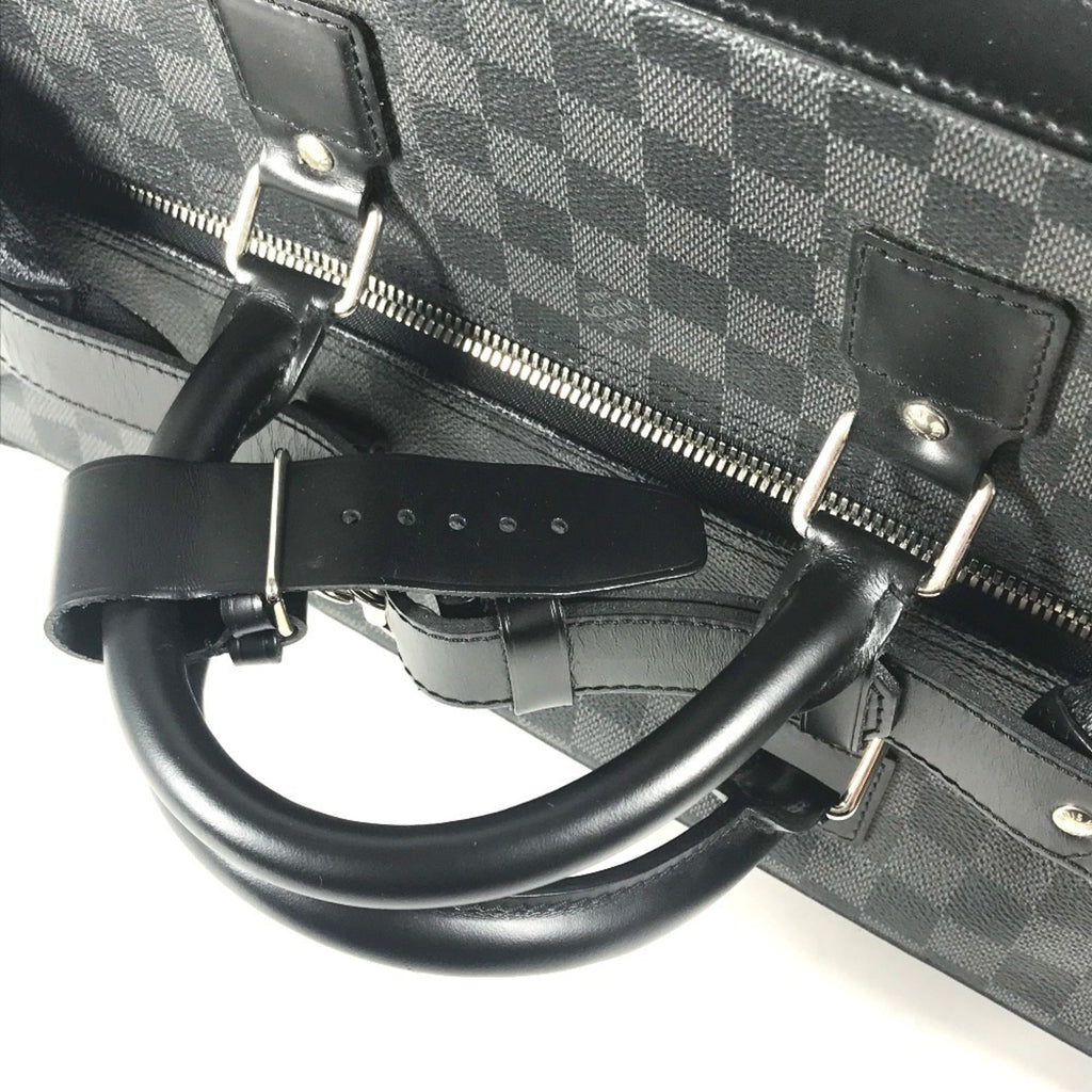 Louis Vuitton Black Damier Graphite Boston Bag Handbag