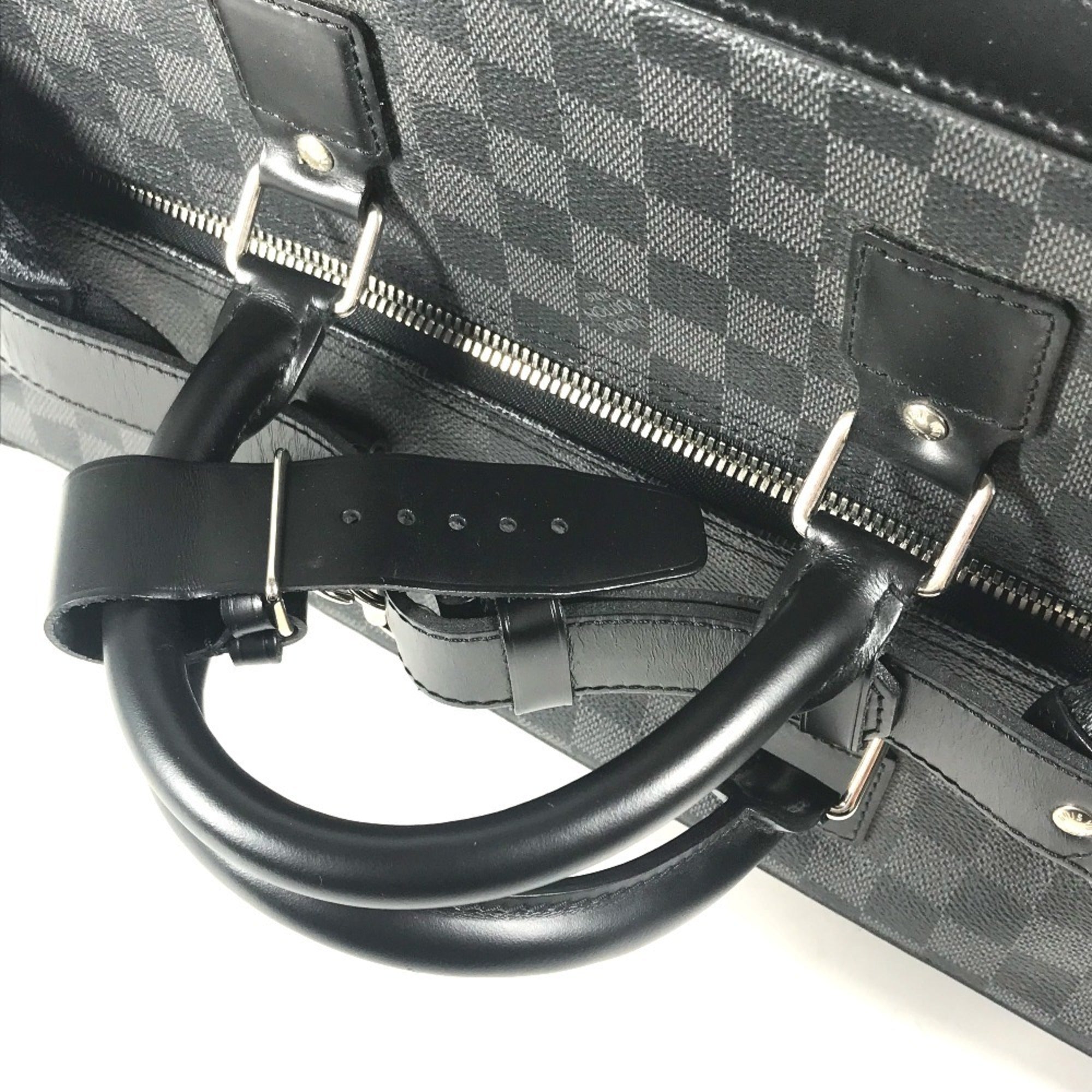 Louis Vuitton Black Damier Graphite Boston Bag Handbag