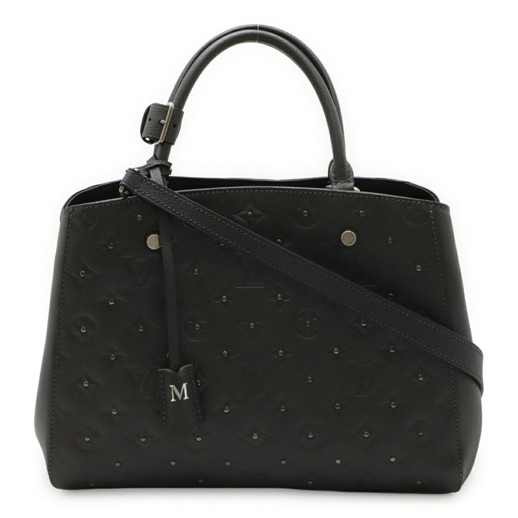 Louis Vuitton Black Noir Monogram Empreinte Handbag Shoulder Bag