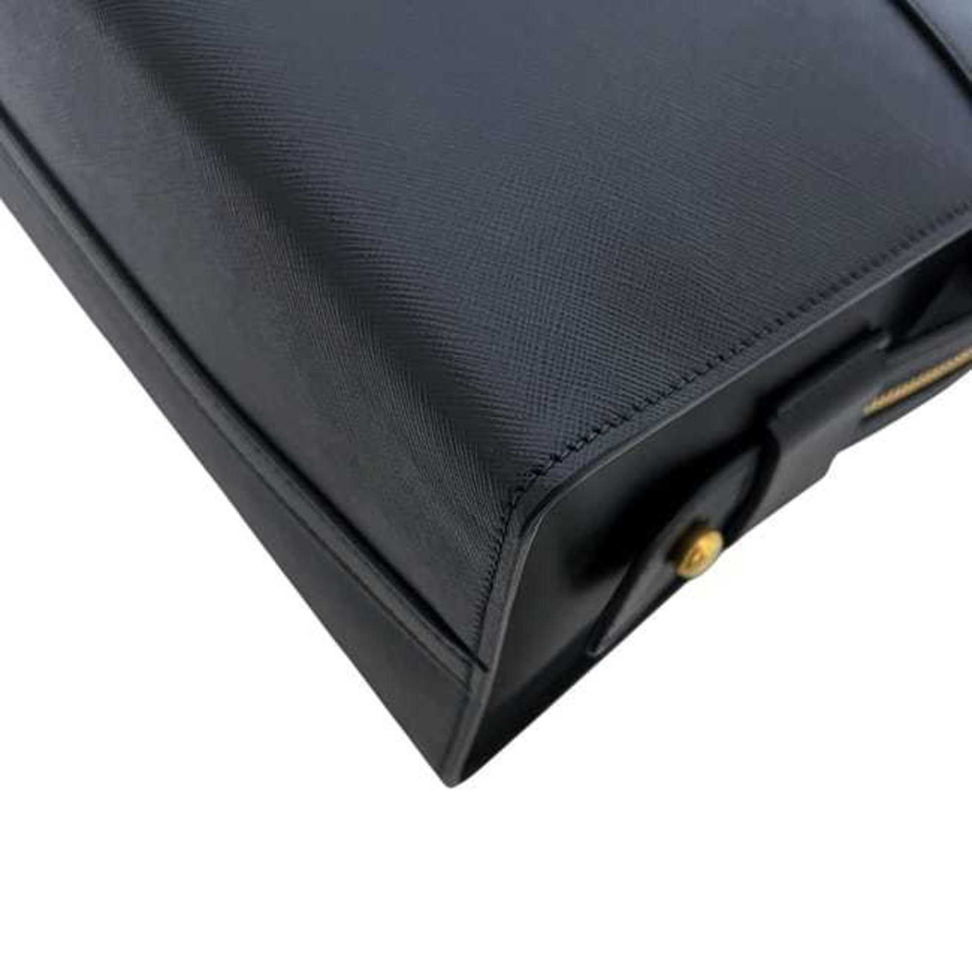 Prada Black Nero Leather Handbag Shoulder Bag