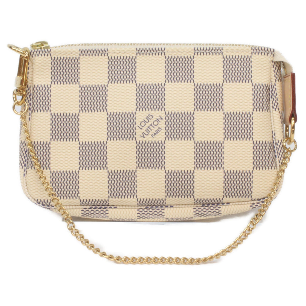 Louis Vuitton White Damier Azur Canvas Pochette Pouch