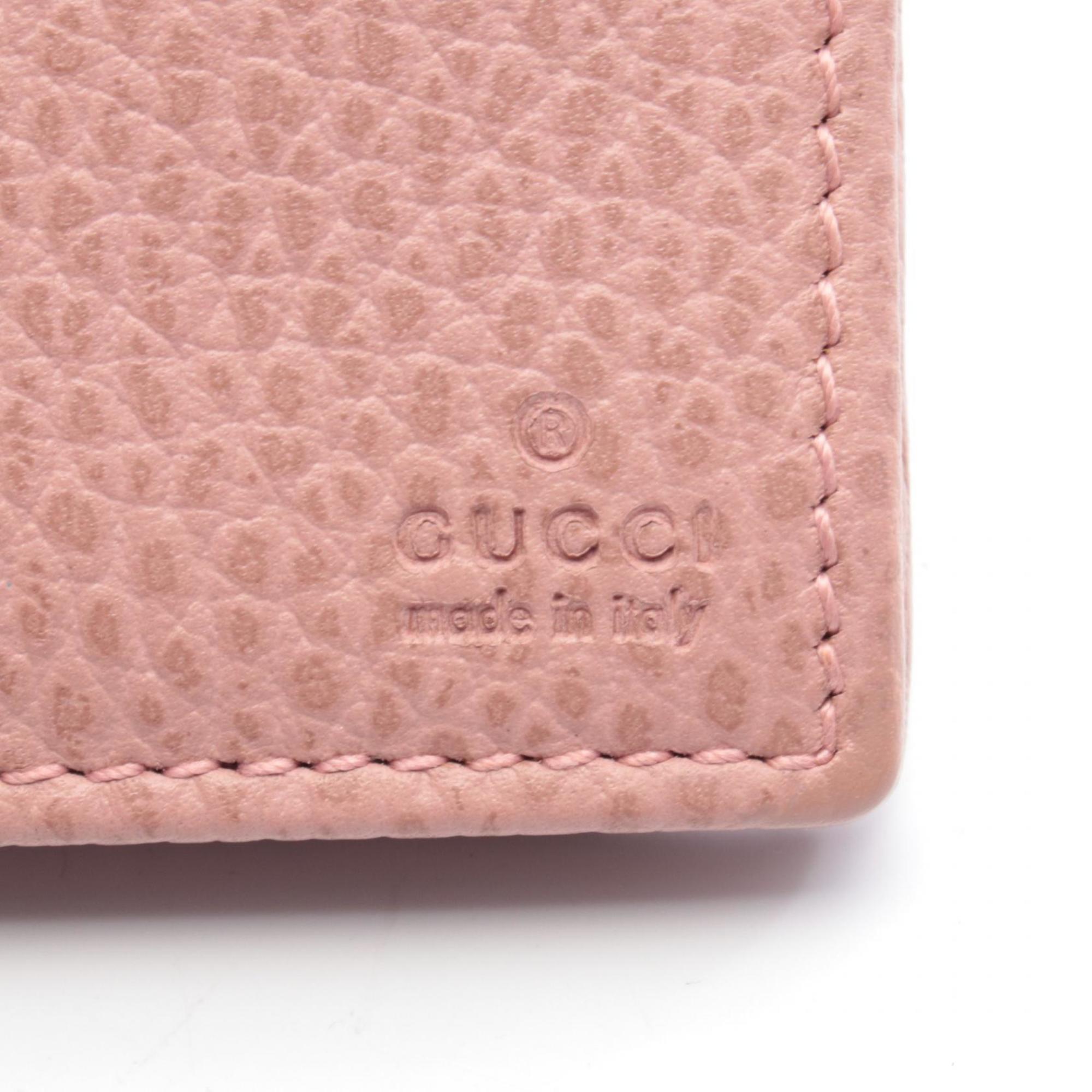 Gucci Pink Leather Handbag Shoulder Bag (Pre-Owned)