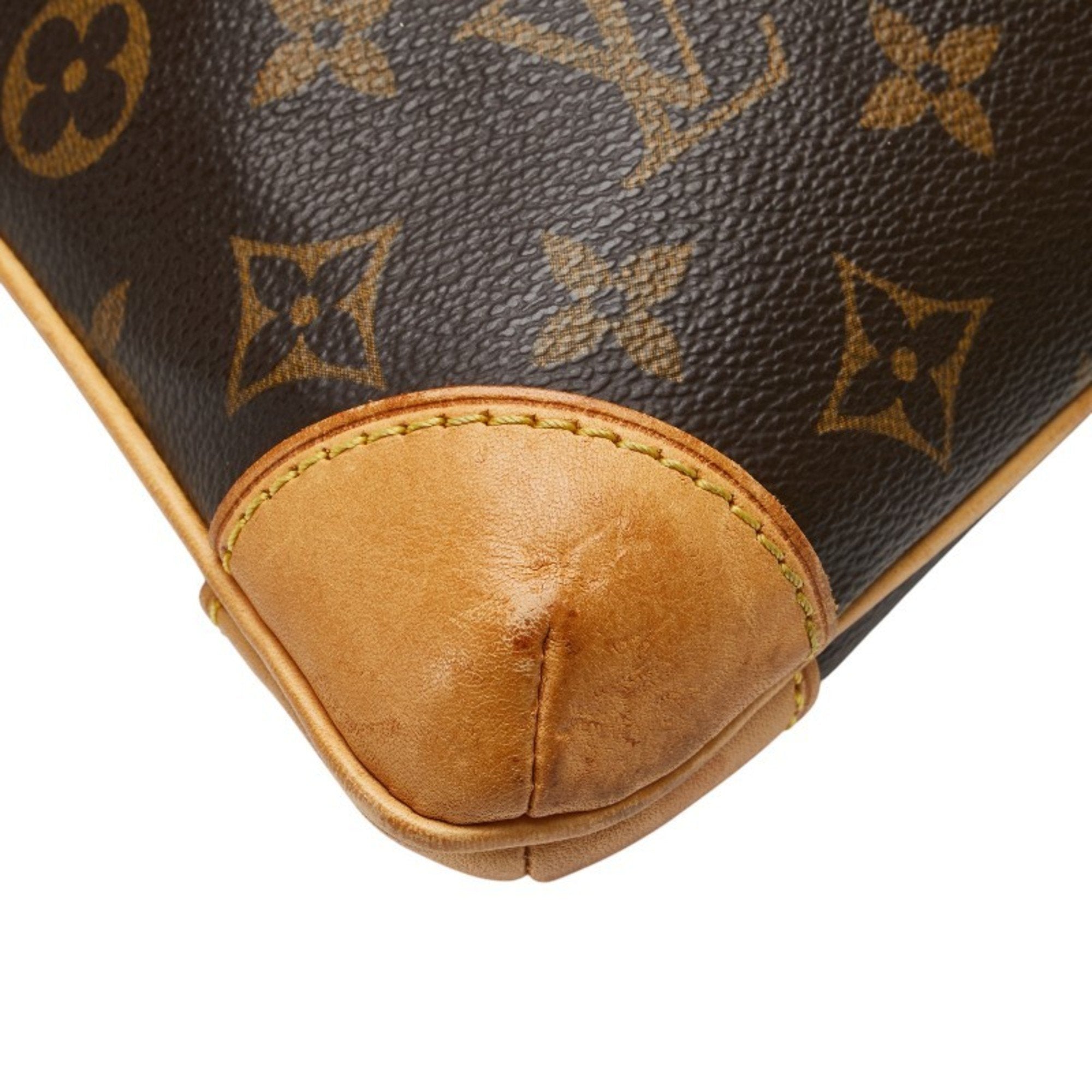 Louis Vuitton Brown Pvc Leather Handbag Shoulder Bag