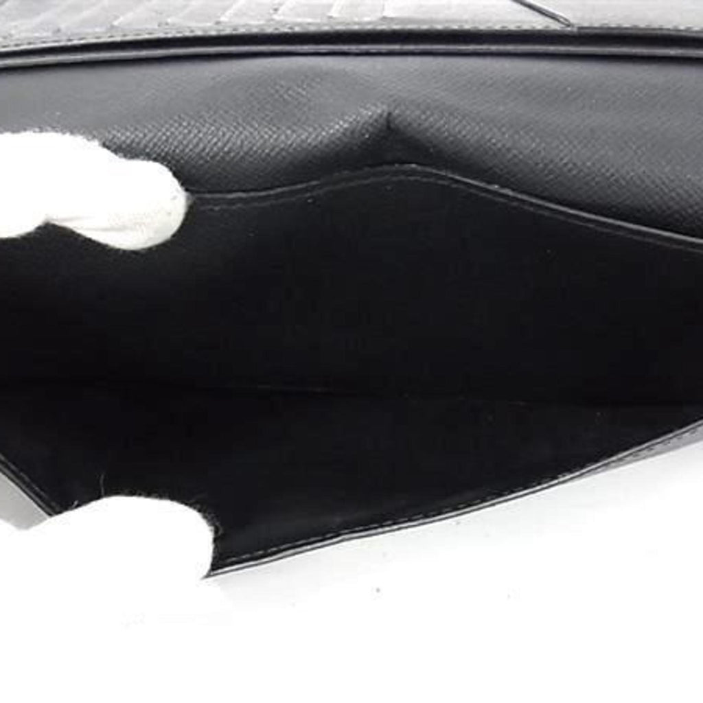 Louis Vuitton Ardoise Black Taiga Leather Coin Purse/Coin Case