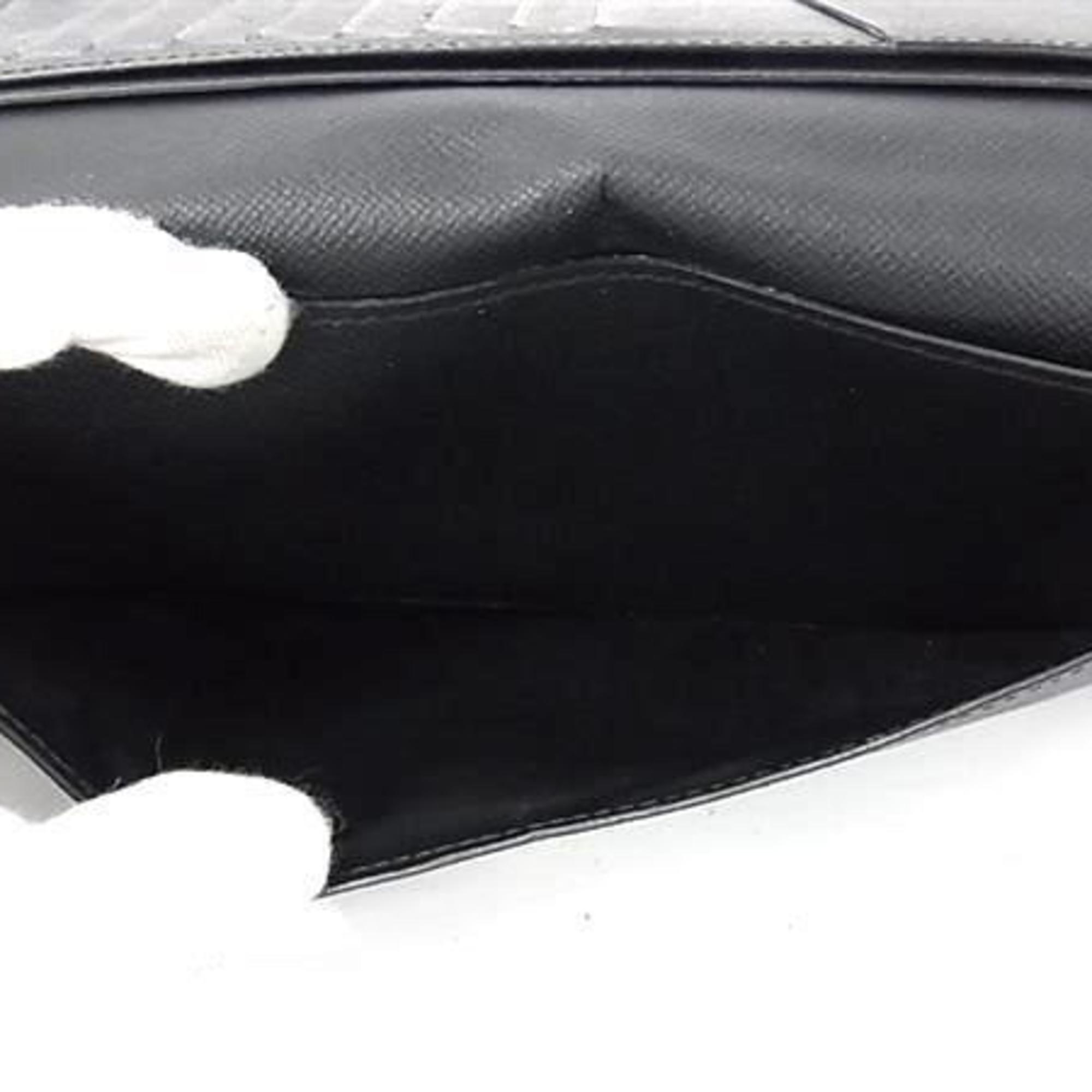 Louis Vuitton Ardoise Black Taiga Leather Coin Purse/Coin Case