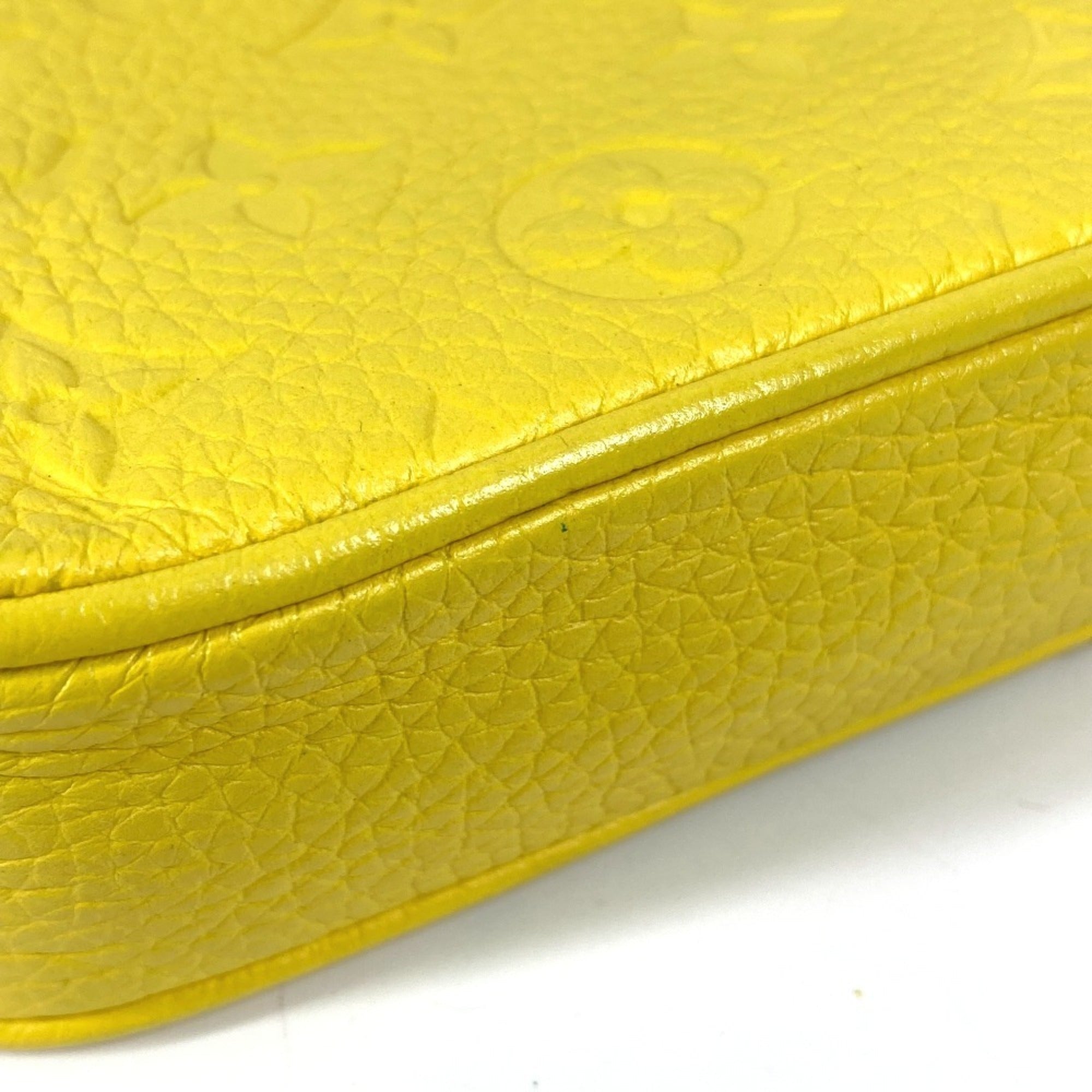 Louis Vuitton Yellow Leather Clutch Bag