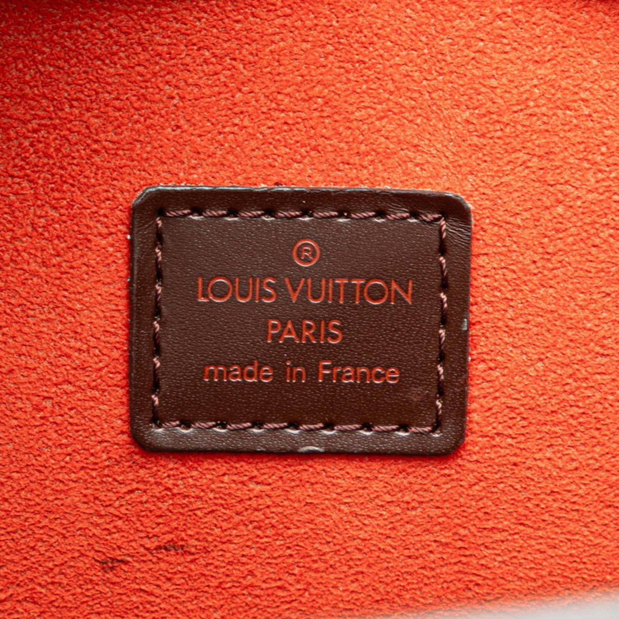 Louis Vuitton Brown Pvc Leather Handbag Tote Bag
