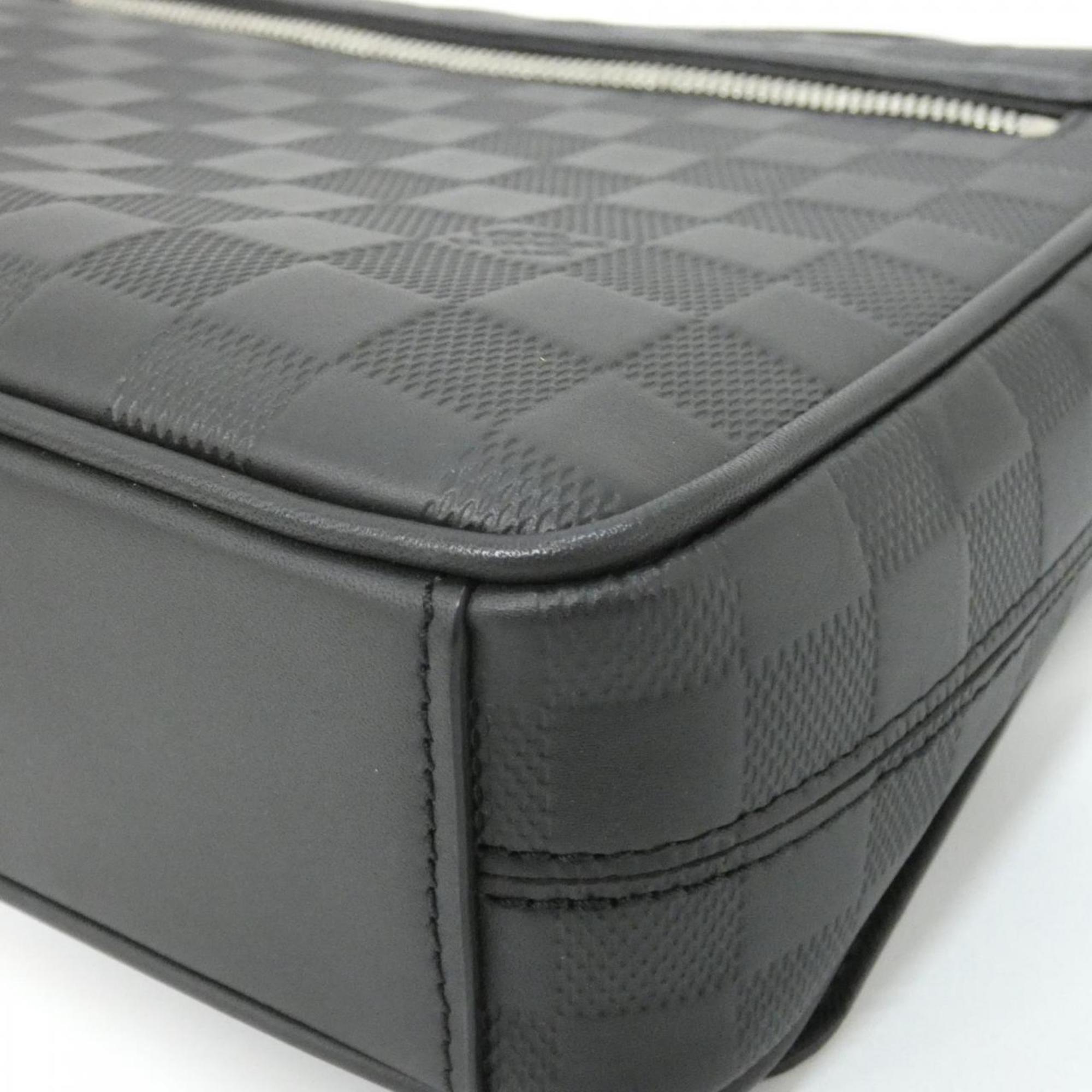 Louis Vuitton Black Leather Shoulder Bag