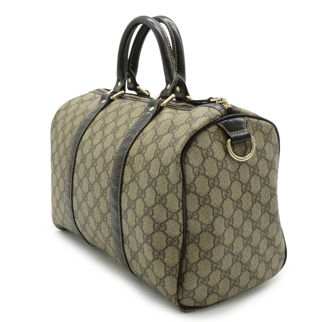Gucci Beige Dark Brown Gg Supreme Handbag (Pre-Owned)